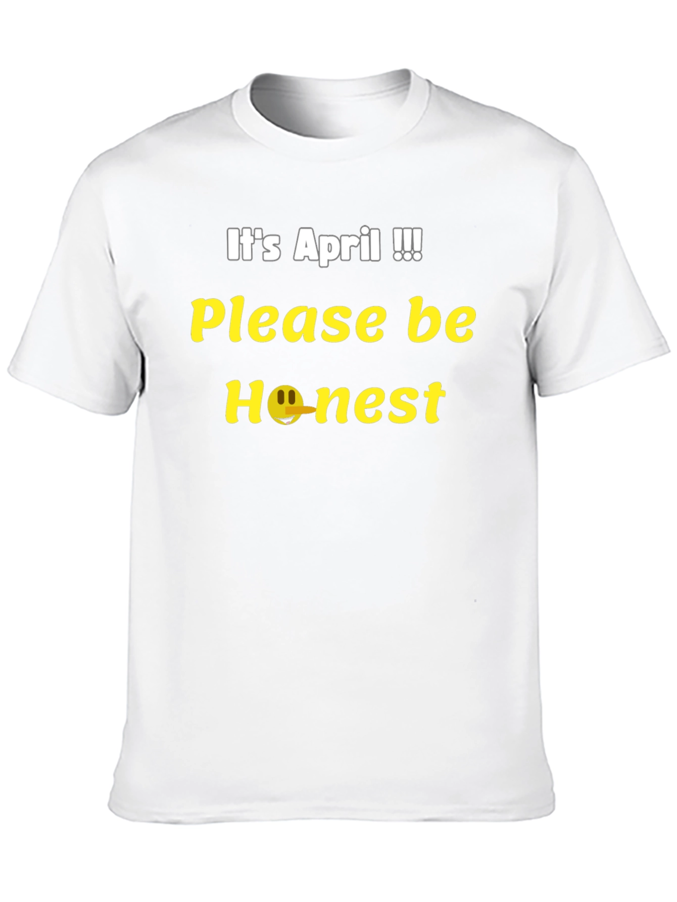 Black It's April Be Honest Funny T-Shirt view 10
