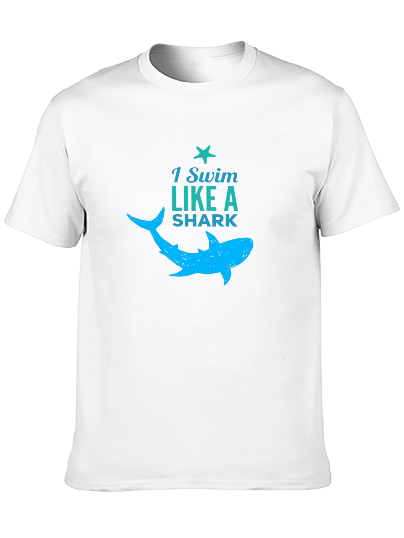 Black I Swim Like a Shark Graphic Tee view 10