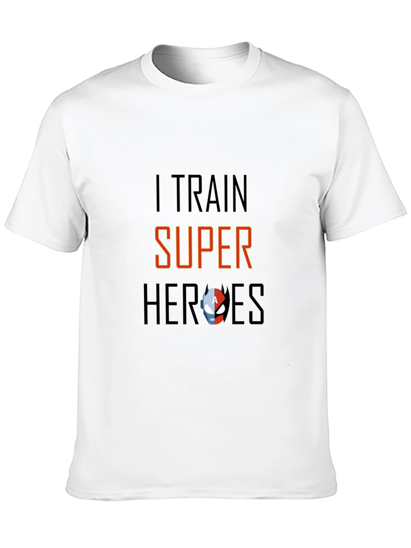 Black I Train Super Heroes Graphic T-Shirt view 10