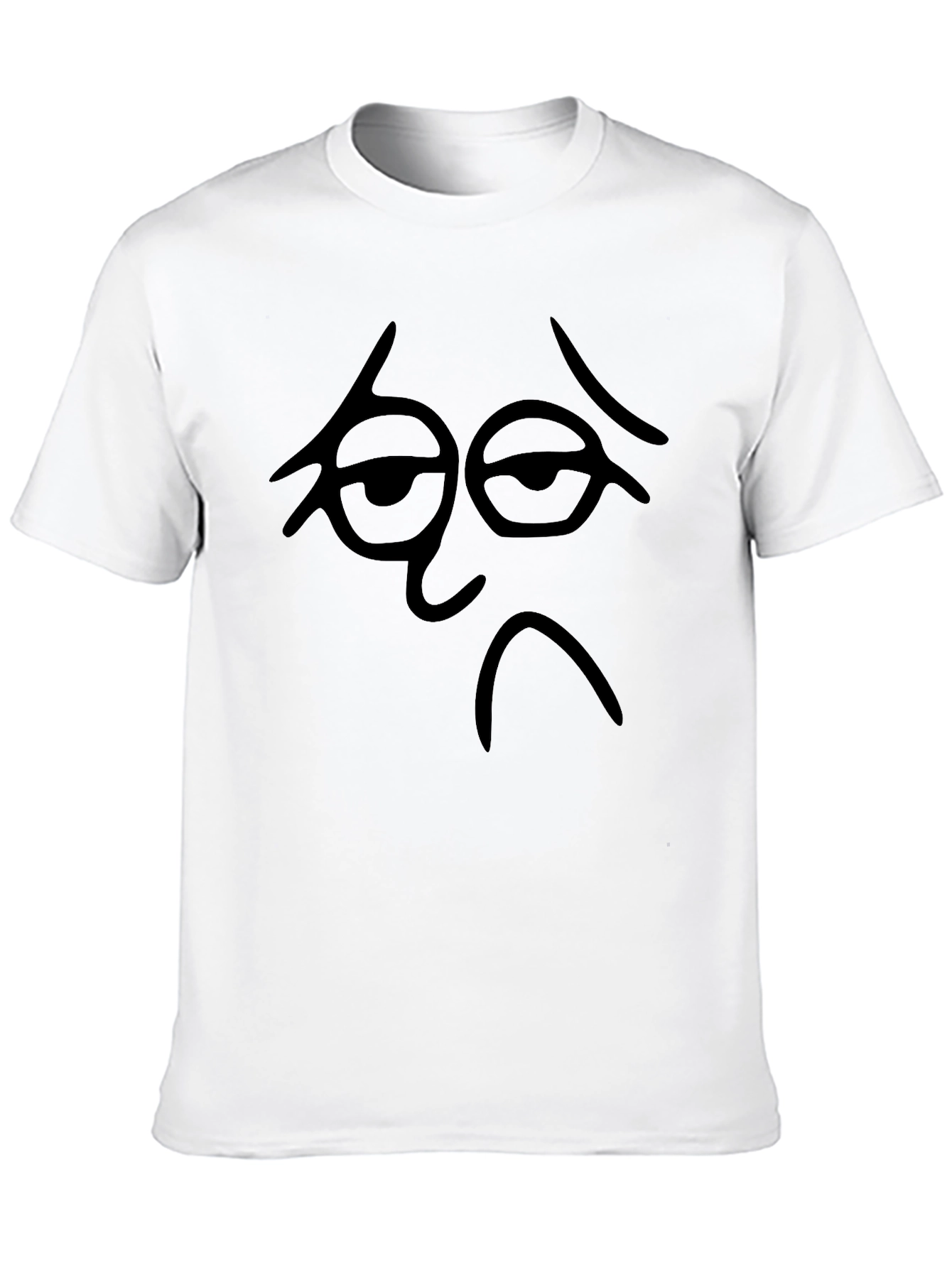 Black Sad Face Graphic Black T-Shirt - Unisex view 10