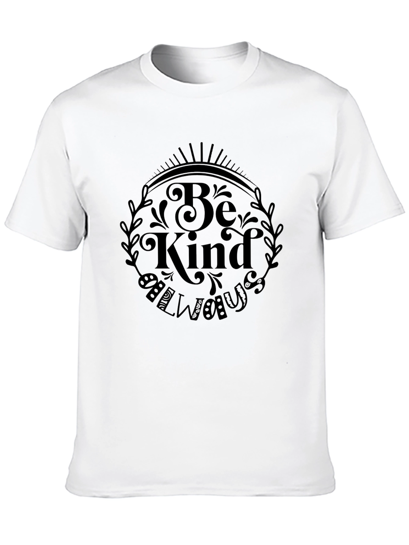 Black Be Kind Always Graphic Tee - Black Unisex T-Shirt view 10