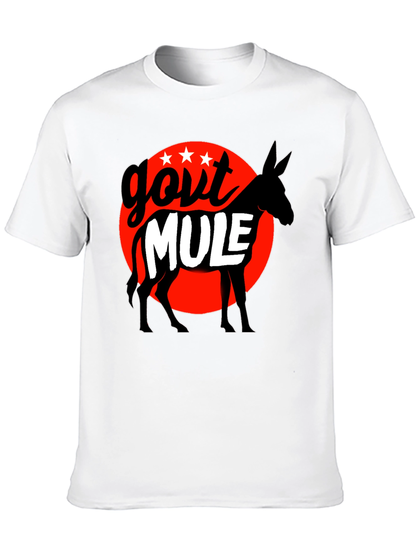 Black Govt Mule Graphic T-Shirt - Black Cotton Tee view 10