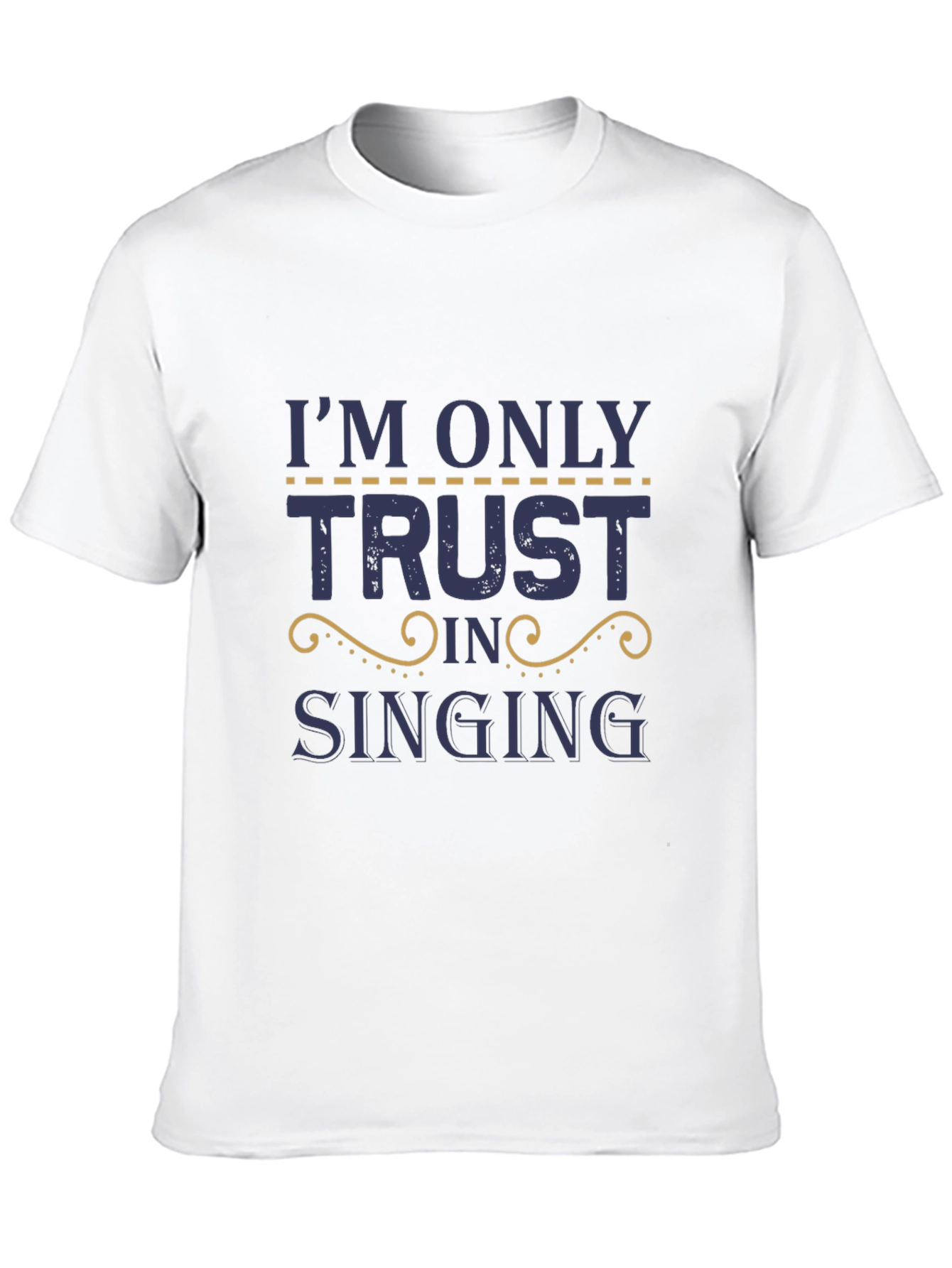 Black Trust In Singing T-Shirt - Black Cotton Tee view 10