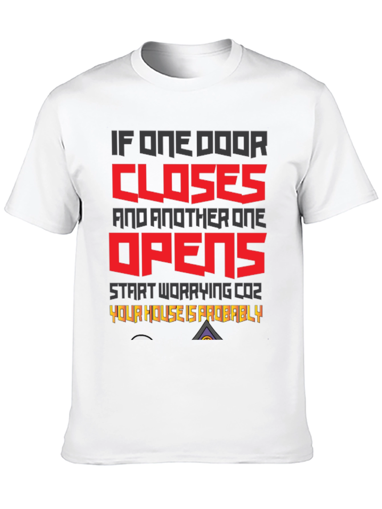 Black Humorous House Safety T-Shirt view 10