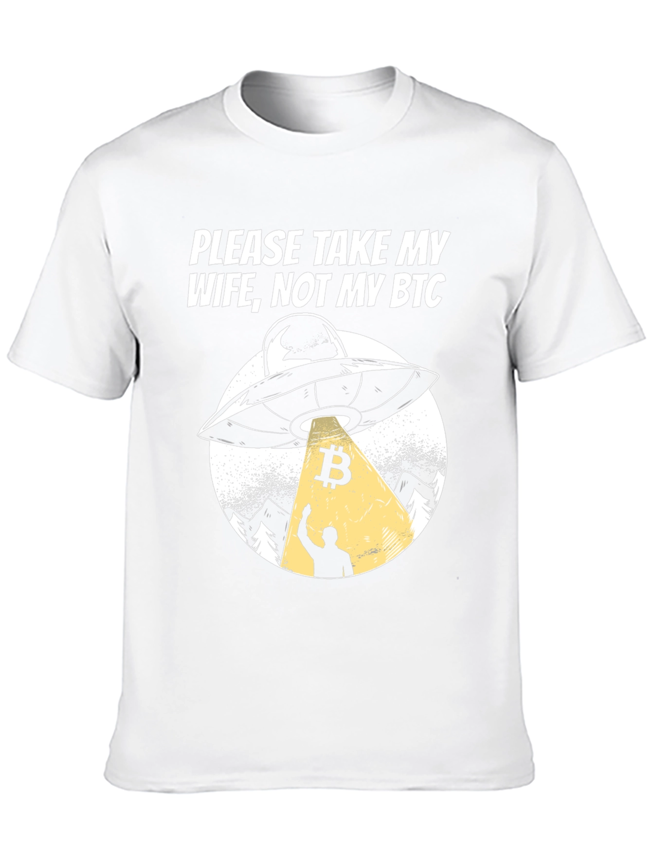 Black Take My Wife, Not My BTC UFO Graphic T-Shirt view 10