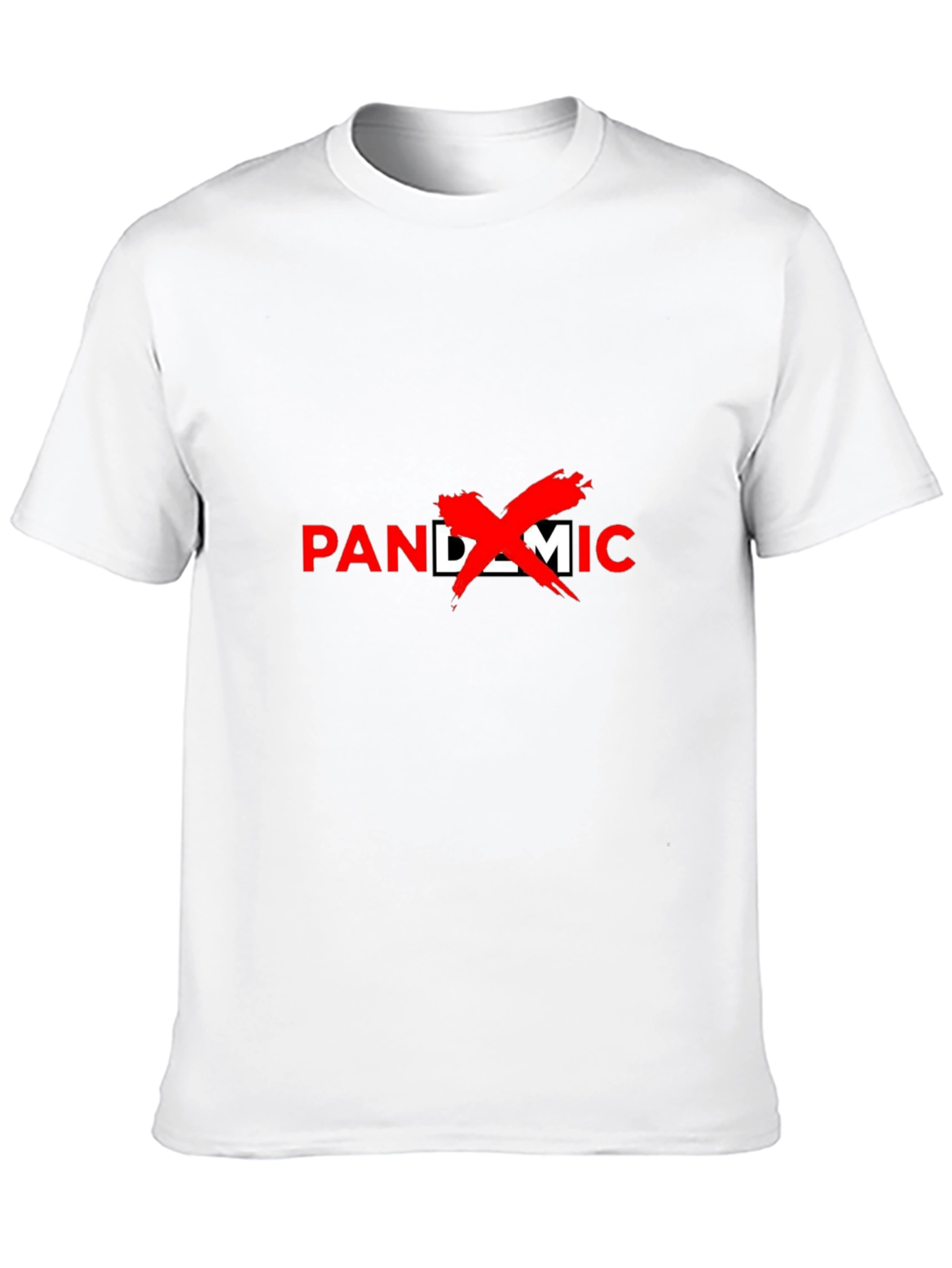 Black Pandemic Crossed Out Graphic T-Shirt view 10