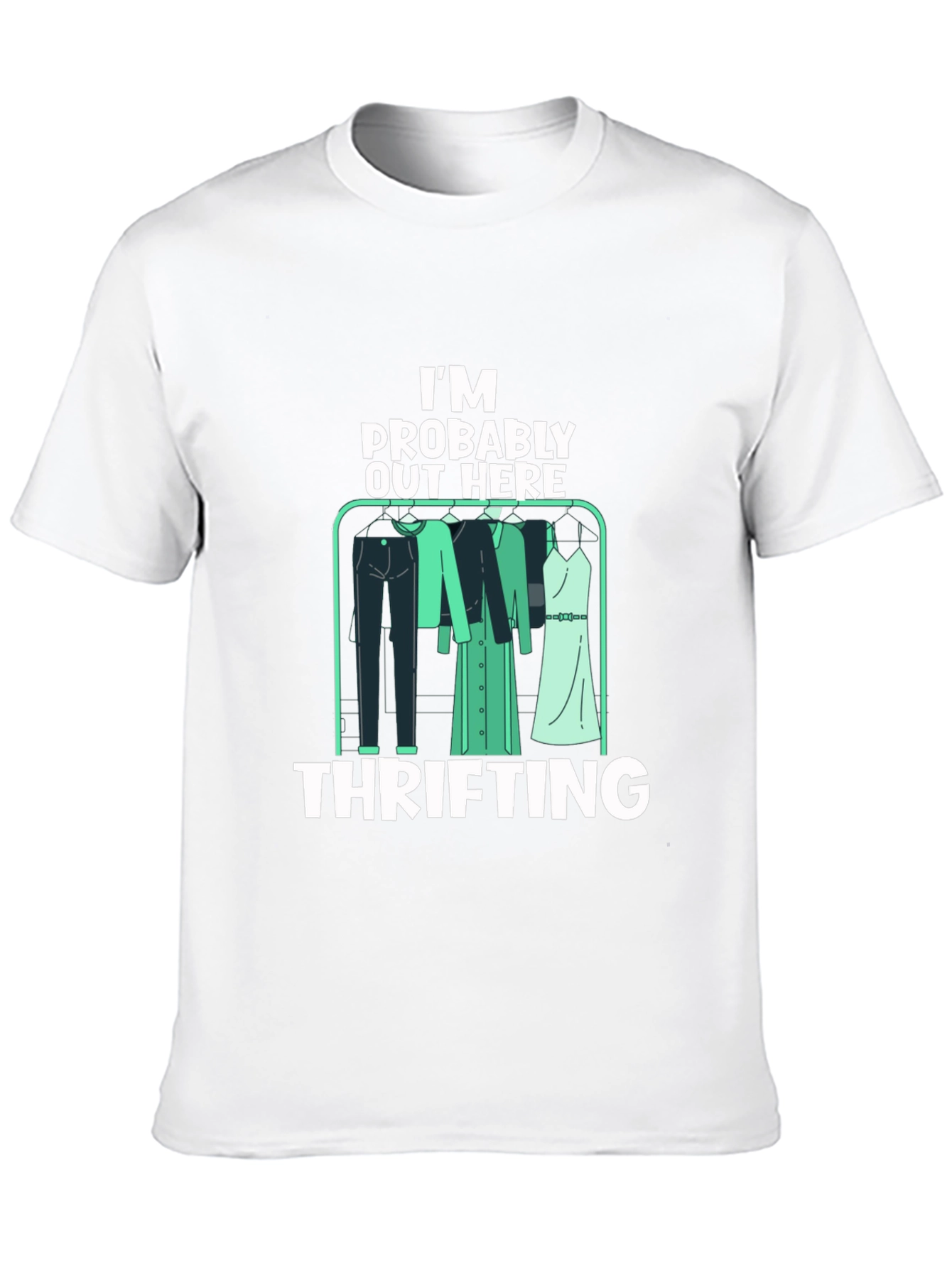 Black Thrifting T-Shirt: I'm Probably Out Here view 10