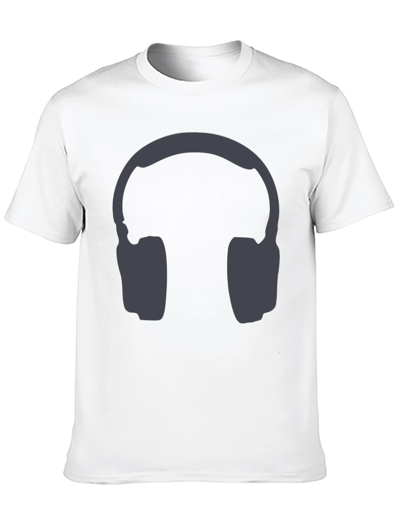 Black Black T-Shirt with Headphone Graphic view 10