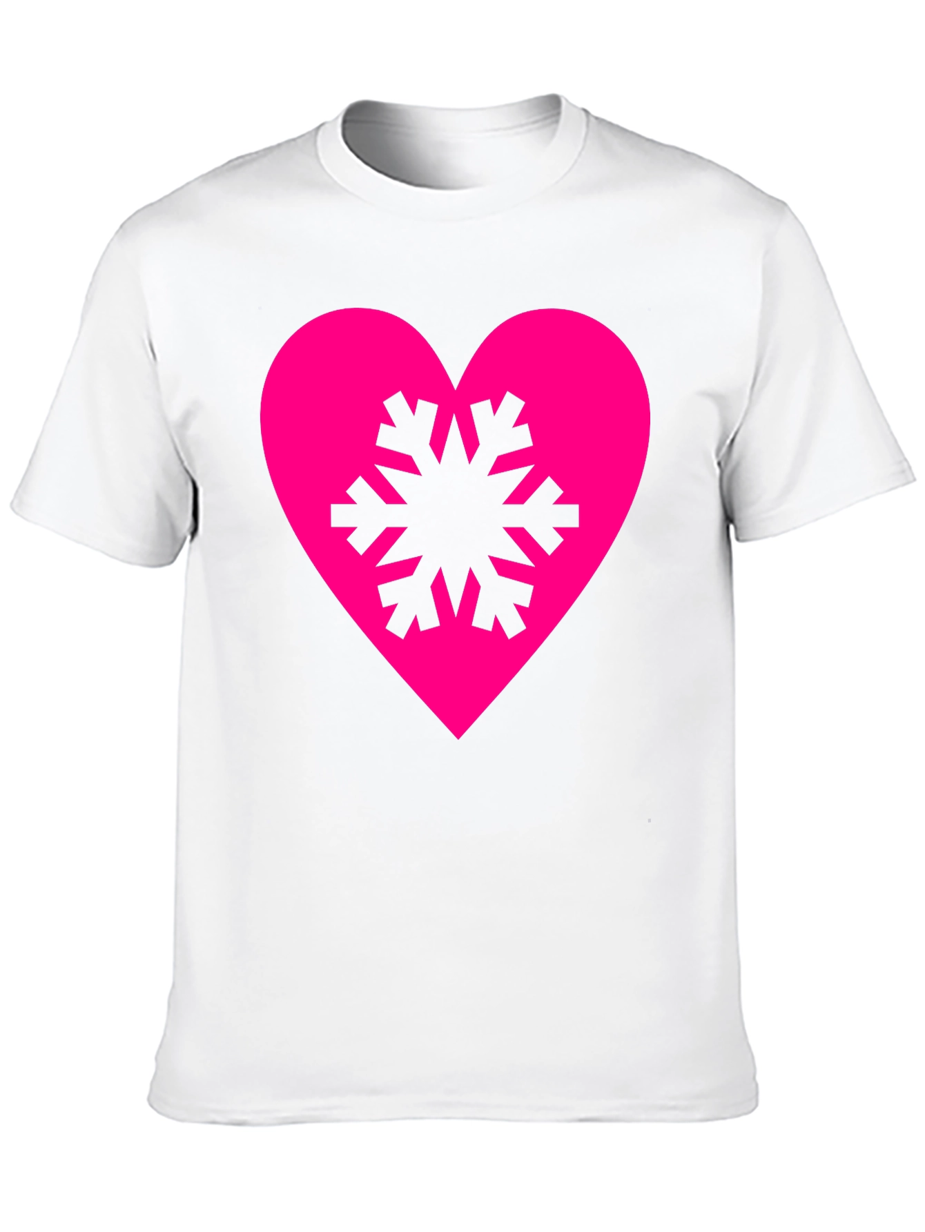Black Heart Snowflake Graphic Tee - Stylish Black T-Shirt view 10