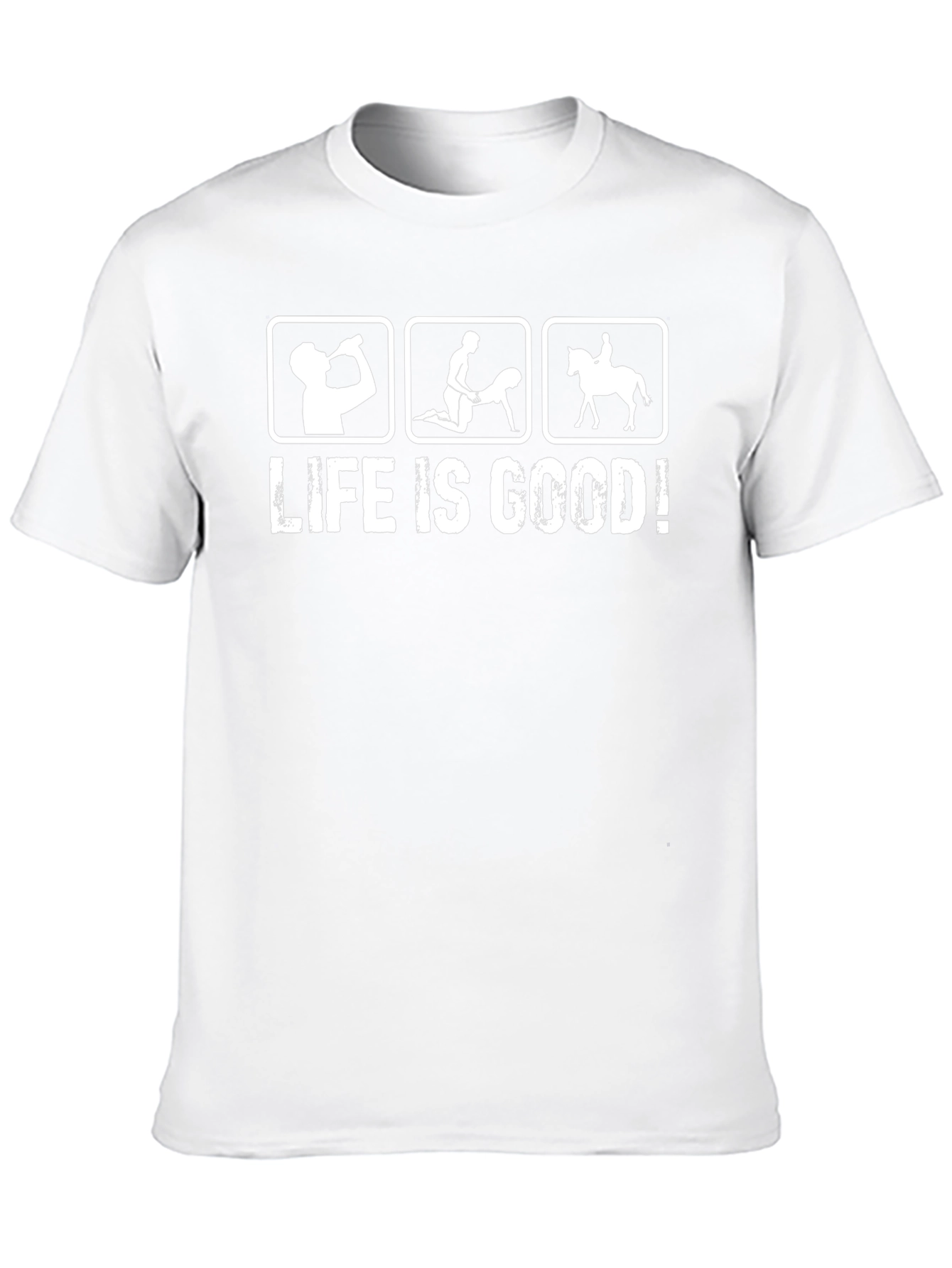 Black Life Is Good! Graphic T-Shirt - Black Cotton Tee view 10