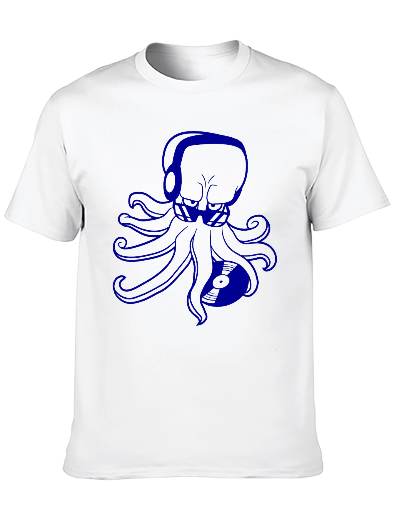 Black Octopus DJ Graphic Tee - Black Cotton T-Shirt view 10