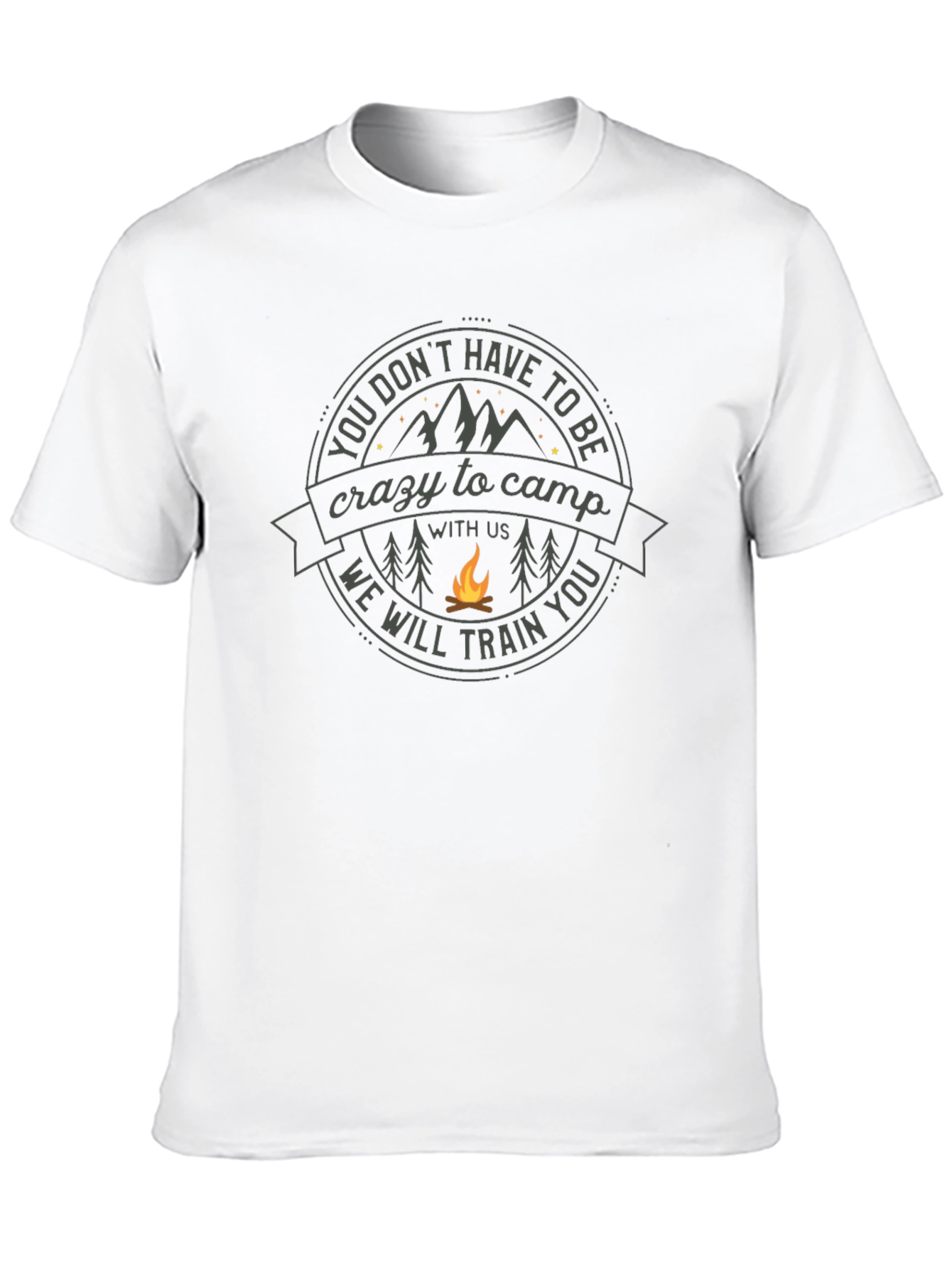 Black Funny Camping T-Shirt - You Don't Have to Be Crazy to Camp view 10