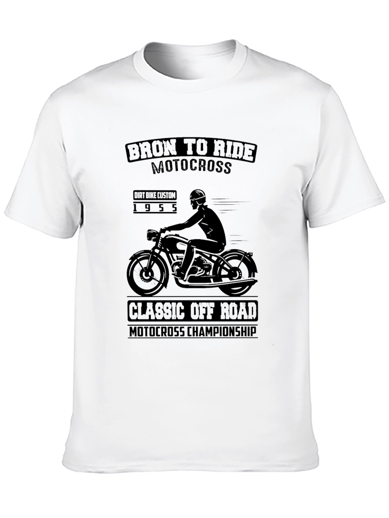 Black Born to Ride Motocross T-Shirt view 10