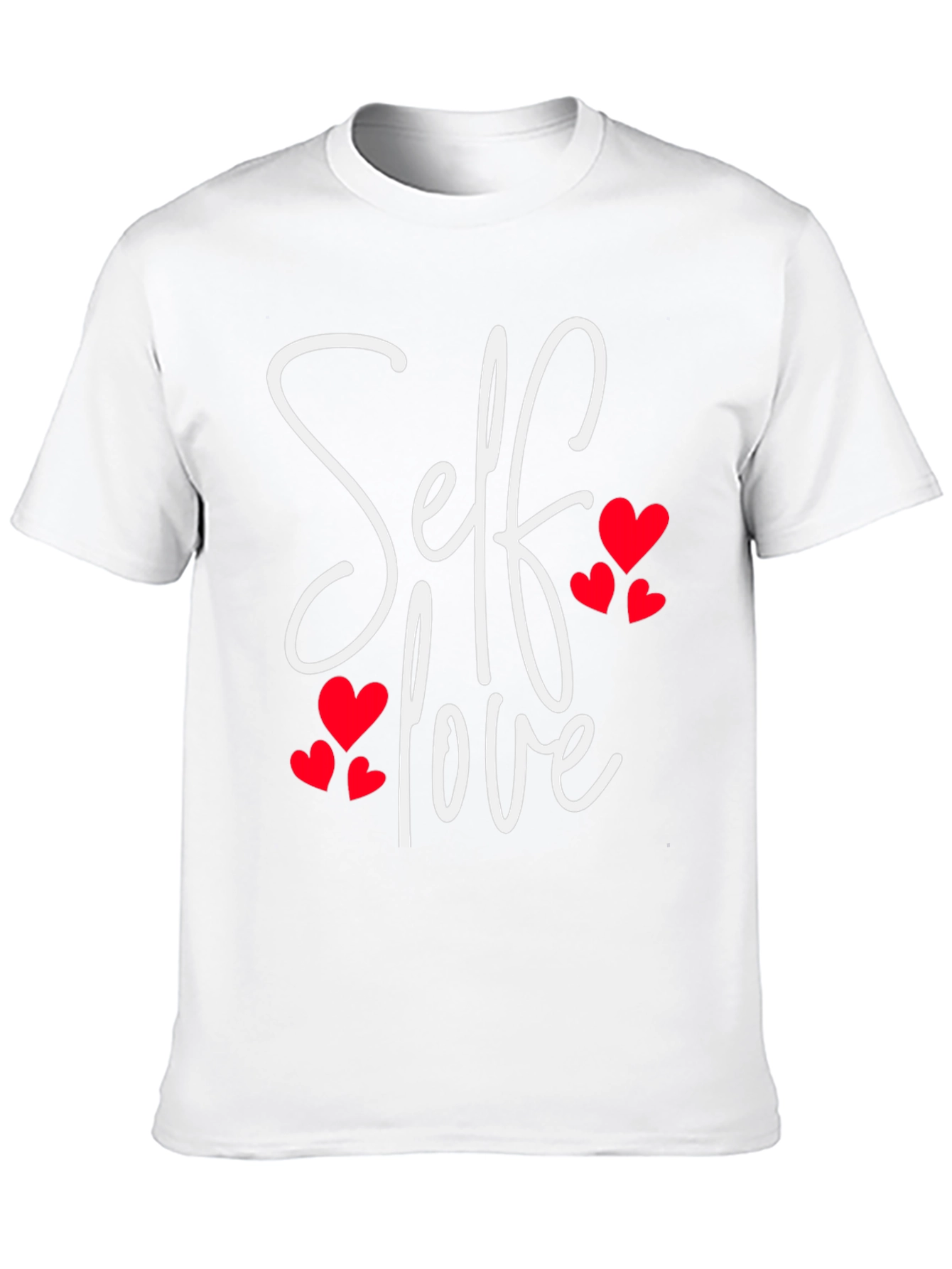 Black Self Love Heart Tee - Black Casual T-Shirt view 10