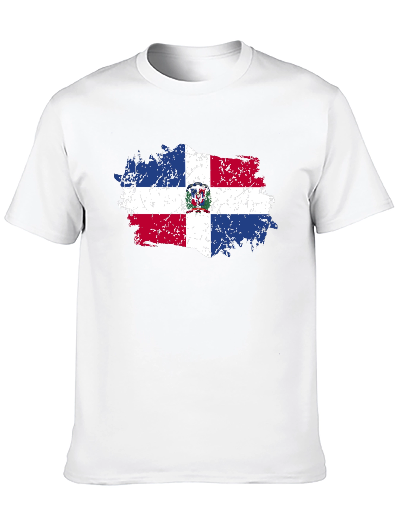 Black Dominican Republic Flag T-Shirt view 10