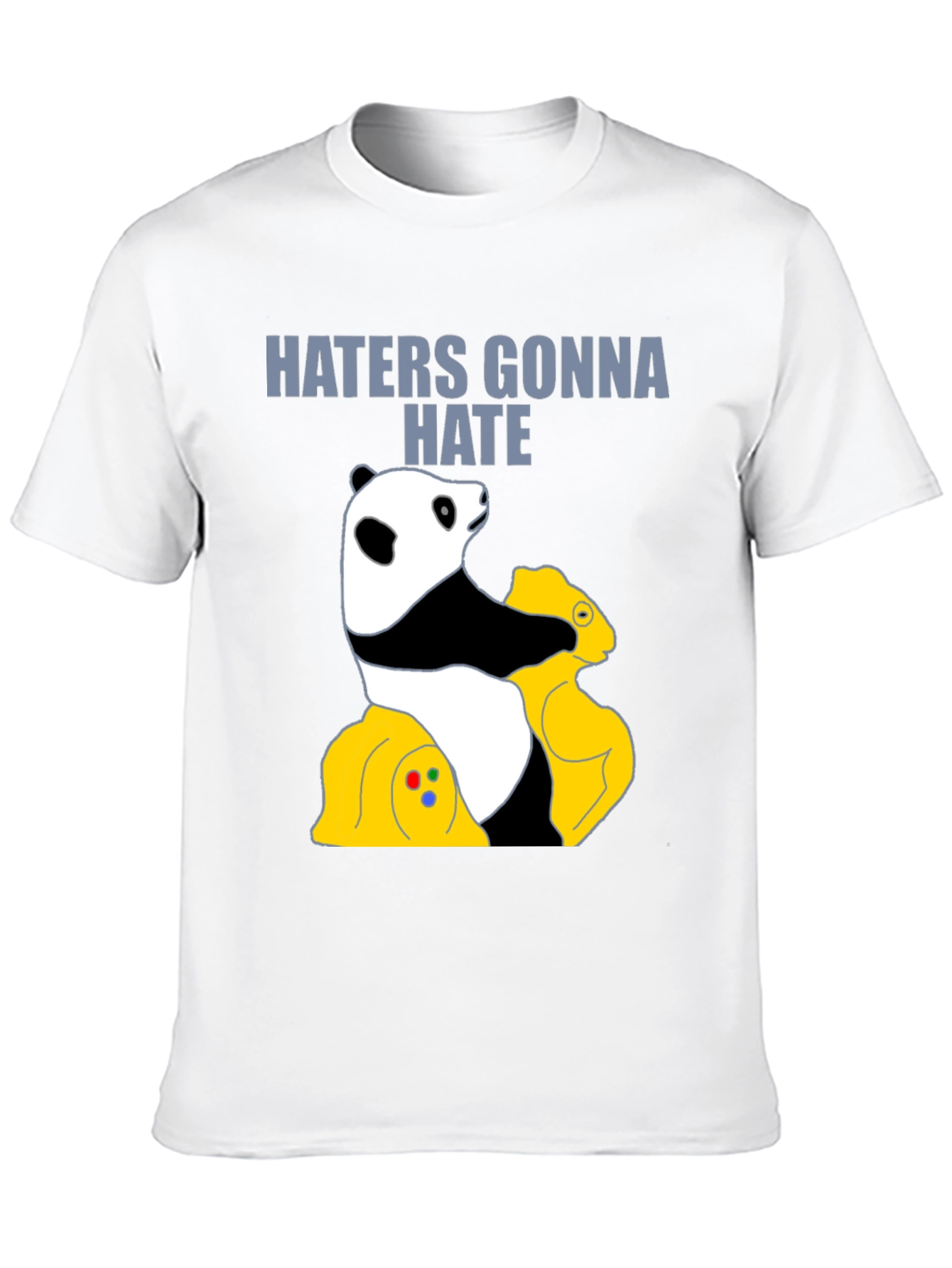 Black Haters Gonna Hate Panda T-Shirt - Gamer Style view 10