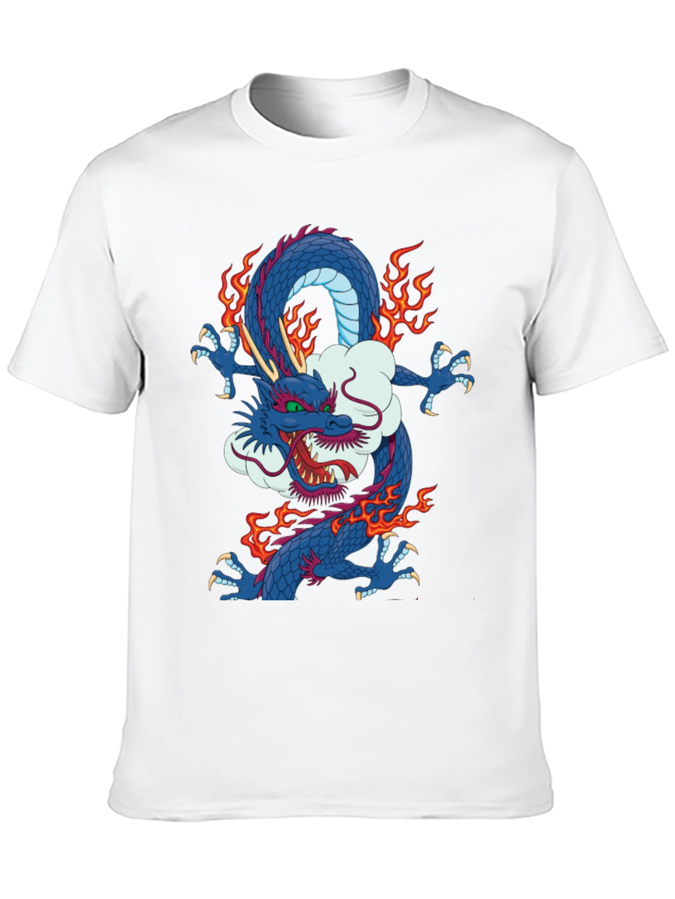 Black Dragon Graphic Print Crew Neck T-Shirt view 10
