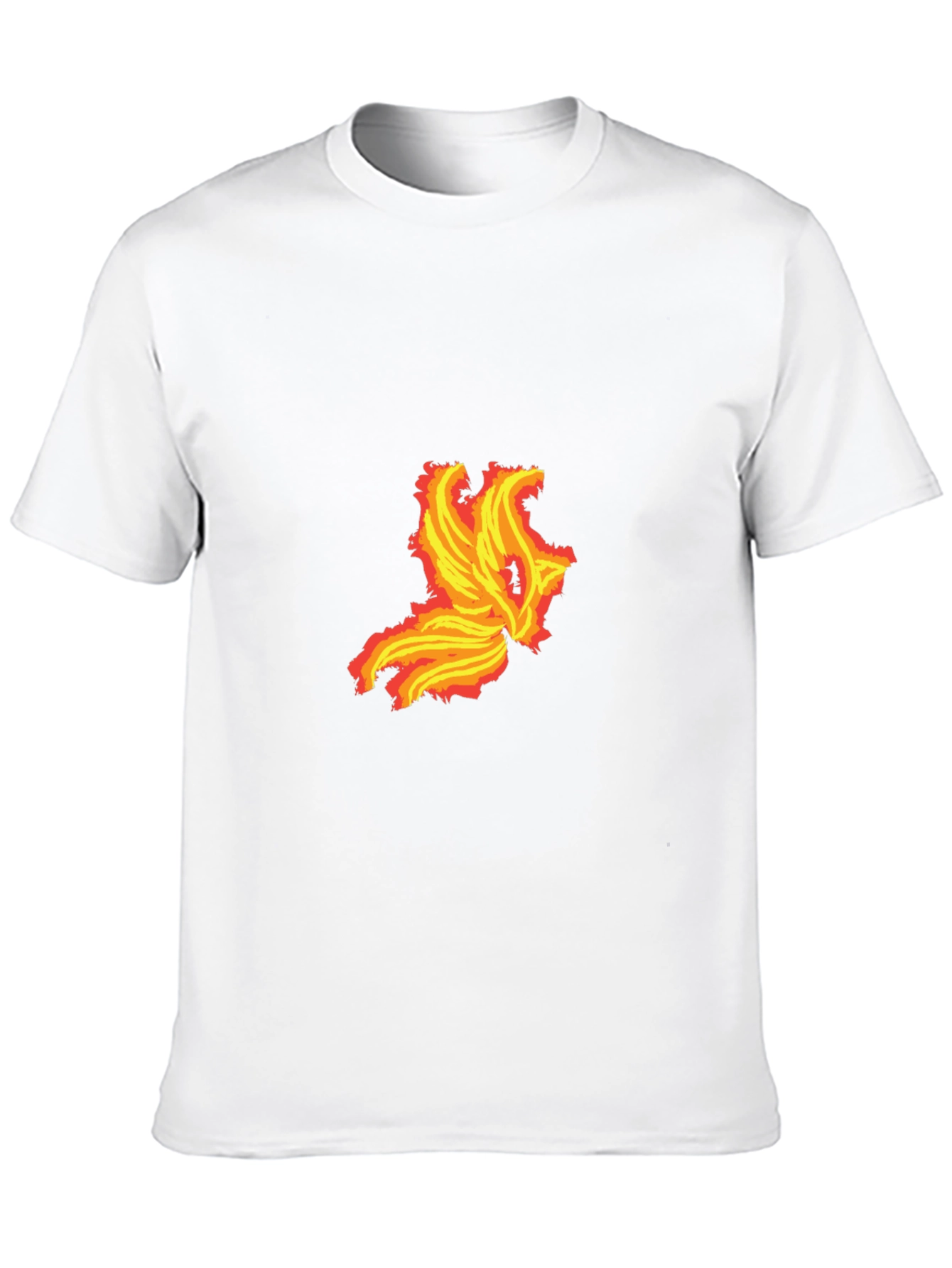 Black Fiery Phoenix Graphic Tee - Bold Black T-Shirt view 10