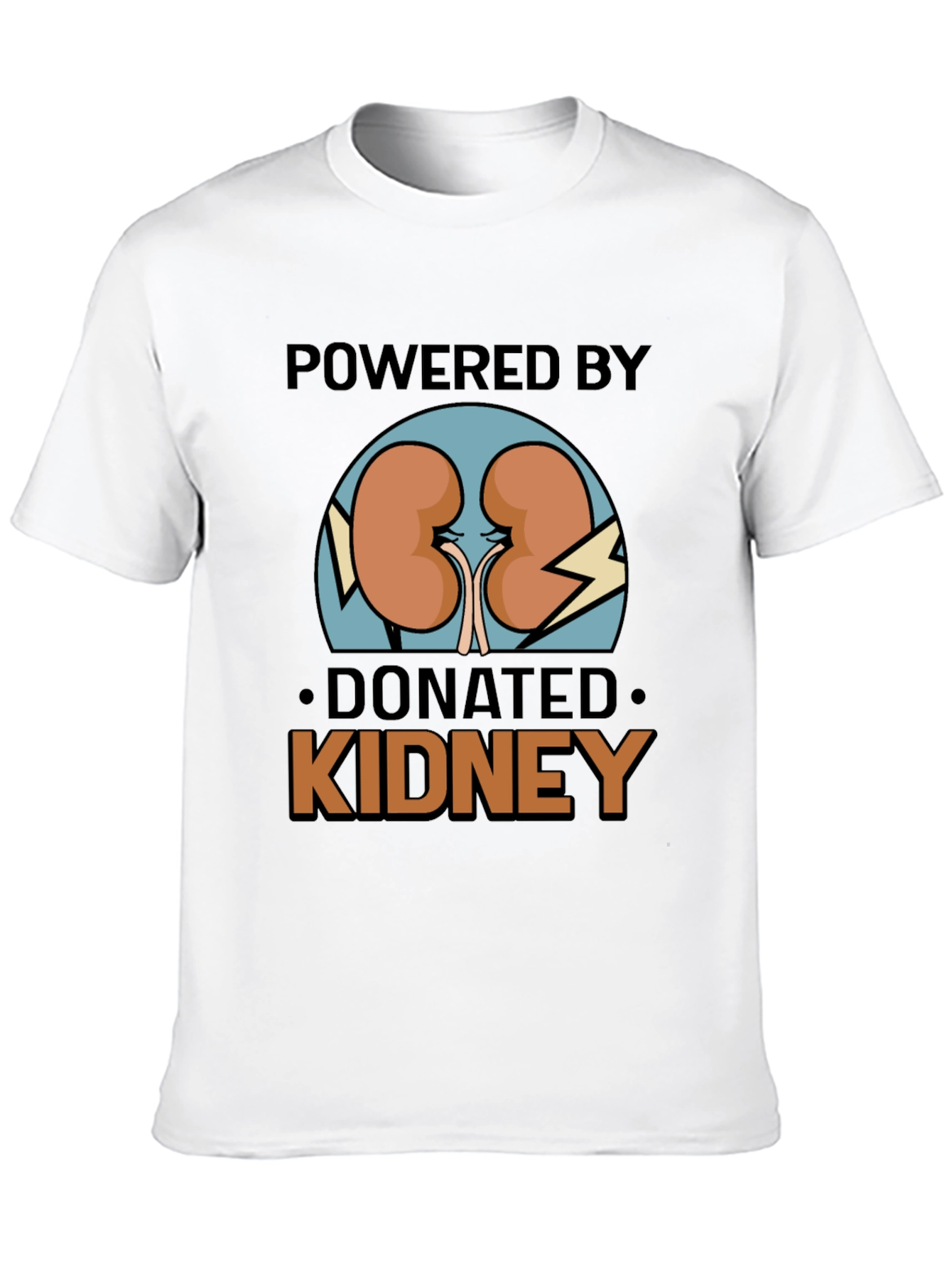 Black Powered by Donated Kidney Black T-Shirt  view 10