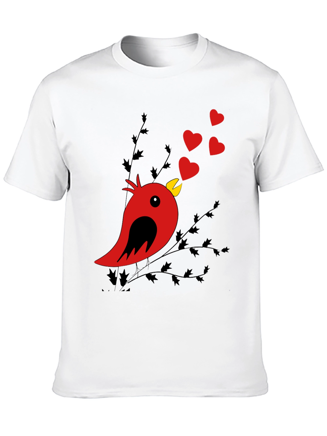 Black Heart Song Bird T-Shirt - Love in the Air view 10