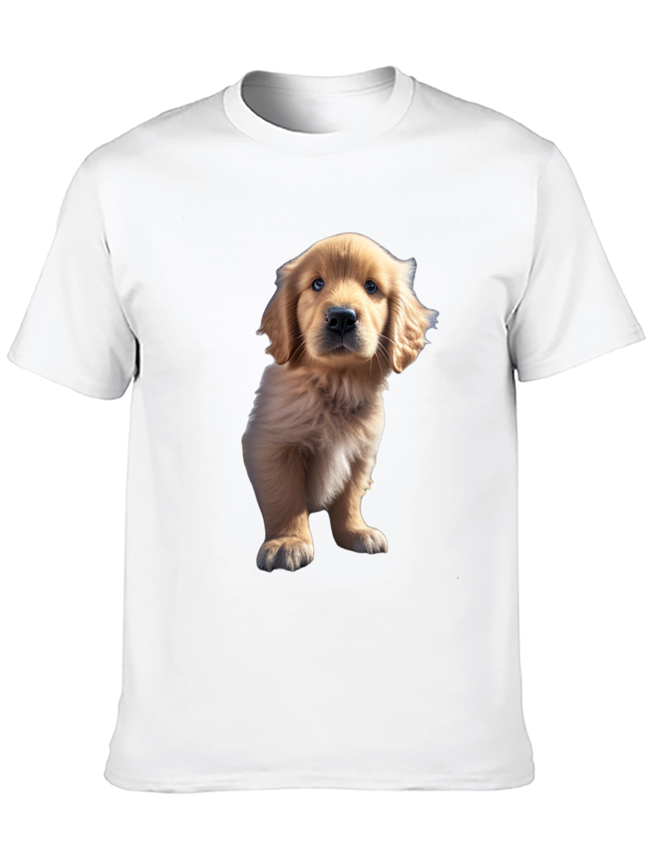 Golden Retriever Puppy Tee - Black - 10