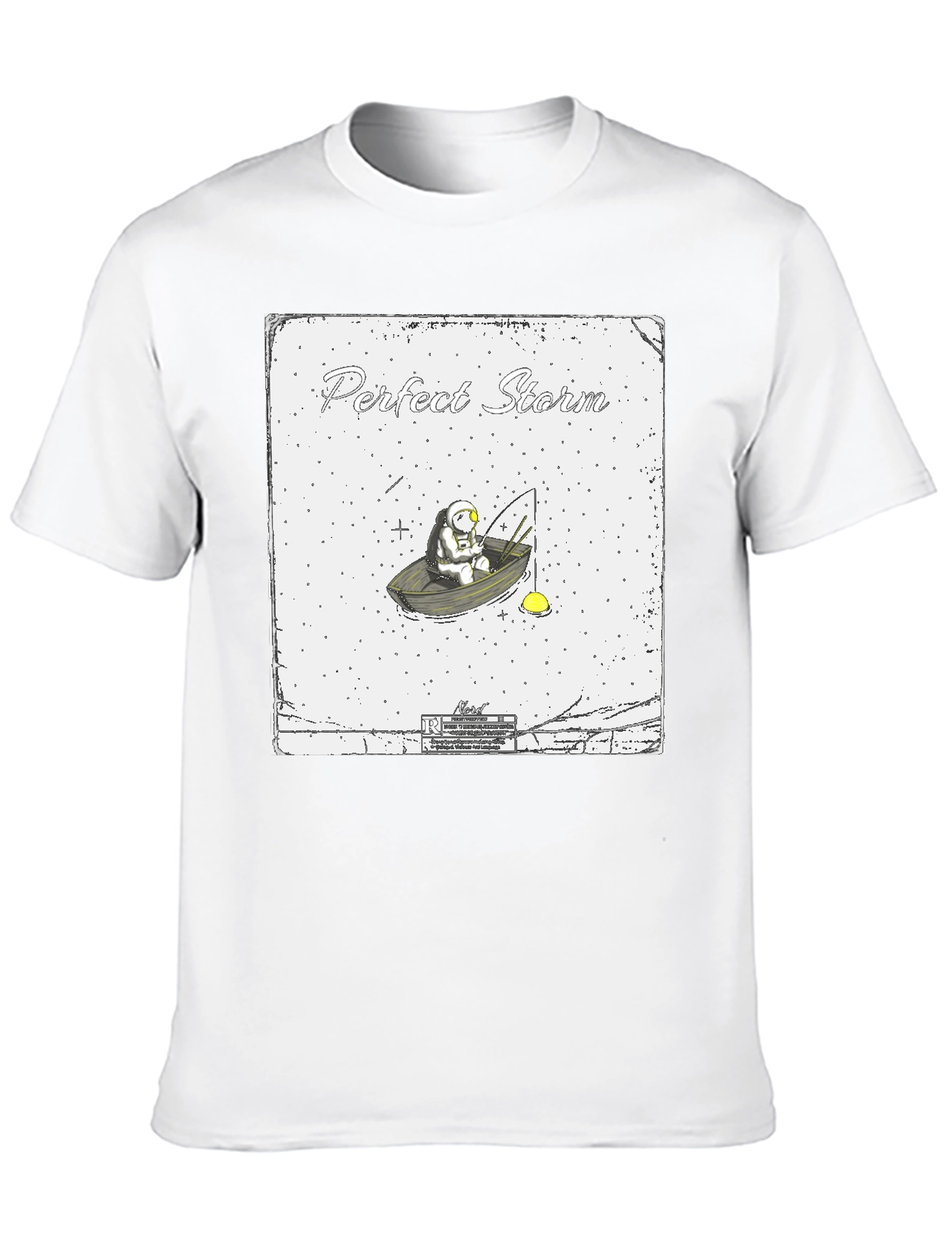 Black Perfect Storm Graphic Tee - Unique Spaceman Design view 10