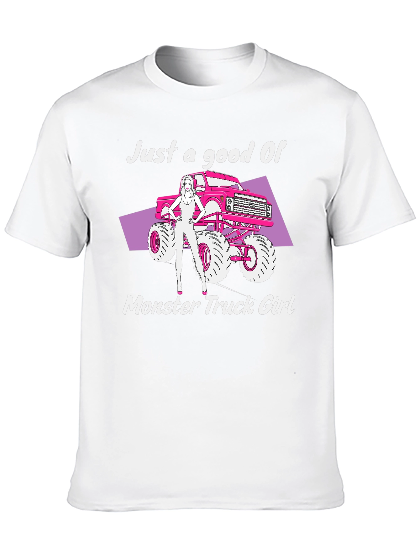 Black Monster Truck Girl Graphic Tee - Black view 10