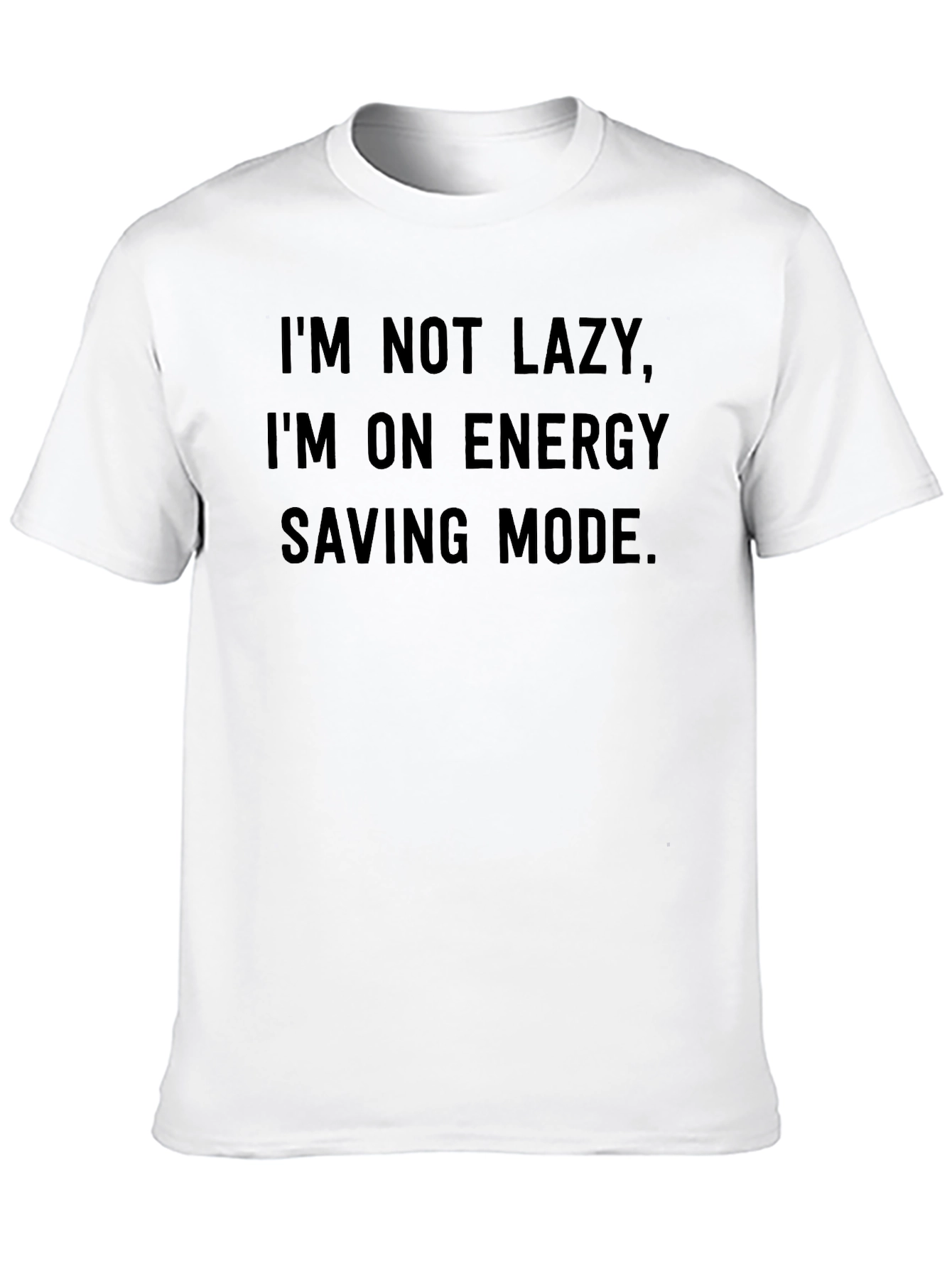 Black Funny Energy Saving Mode Graphic Tee view 10
