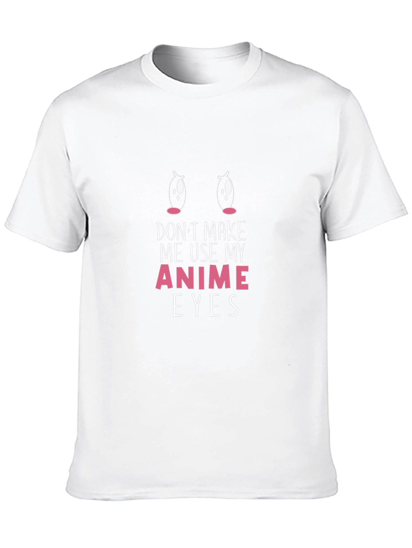 Black Anime Eyes Graphic Tee - Soft Cotton T-Shirt view 10