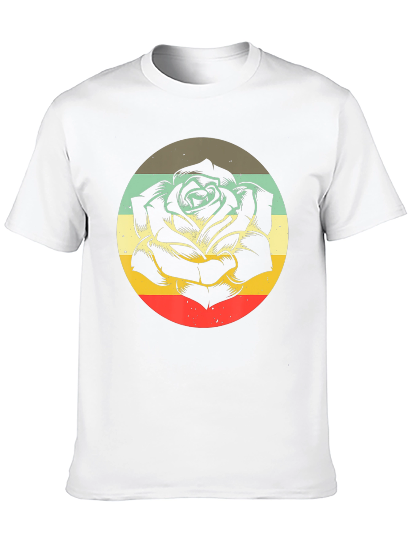 Black Retro Rose Graphic T-Shirt - Black view 10