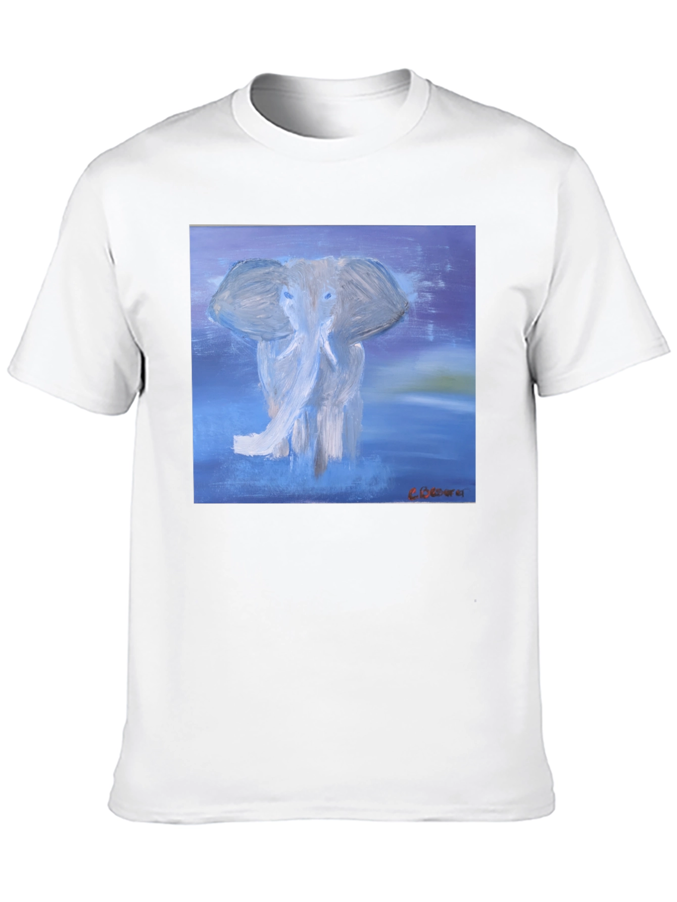 Black Elephant Art Graphic T-Shirt - Stylish Crew Neck Tee view 10