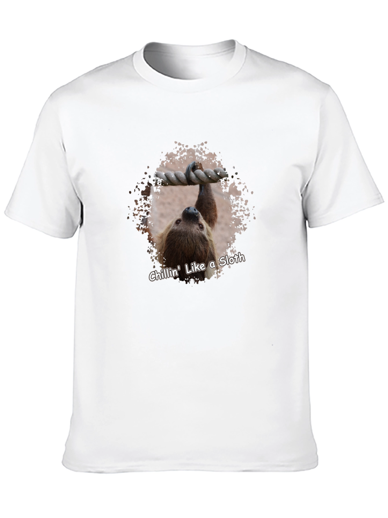 Black Chillin' Sloth Graphic T-Shirt - Hang Loose! view 10