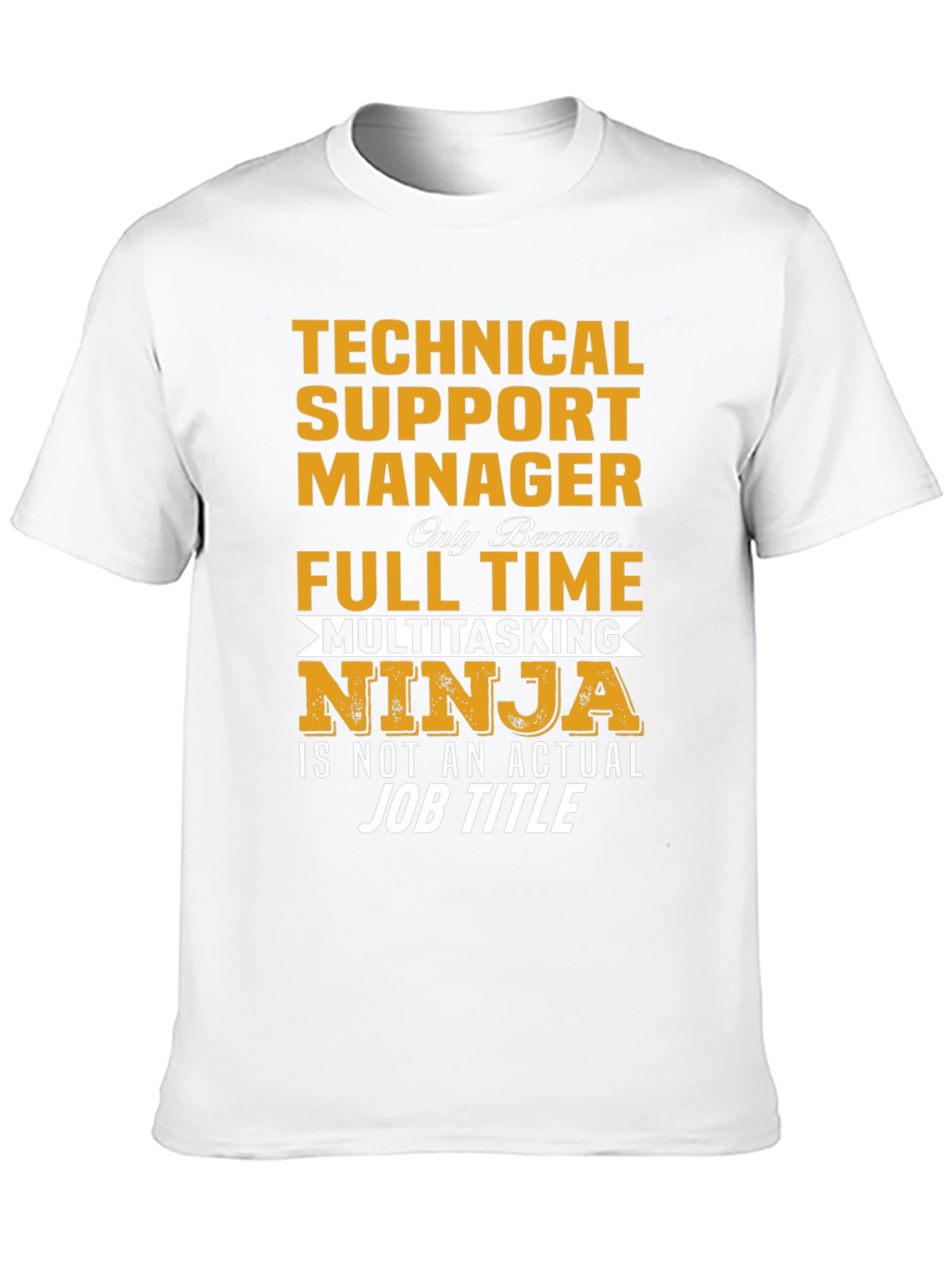 Black Technical Support Manager Ninja T-Shirt view 10