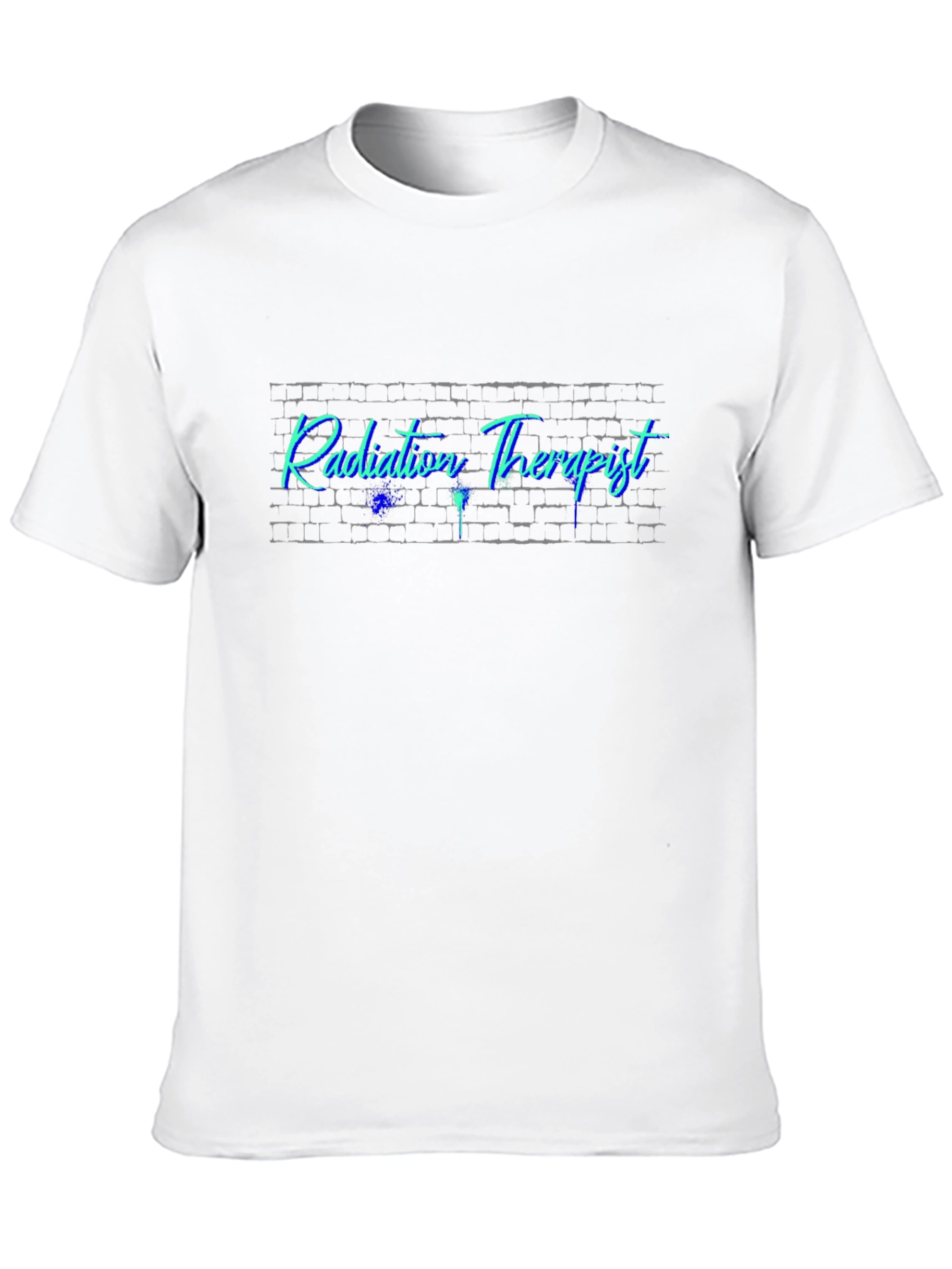 Black Radiation Therapist T-Shirt - Neon Style Graphic view 10