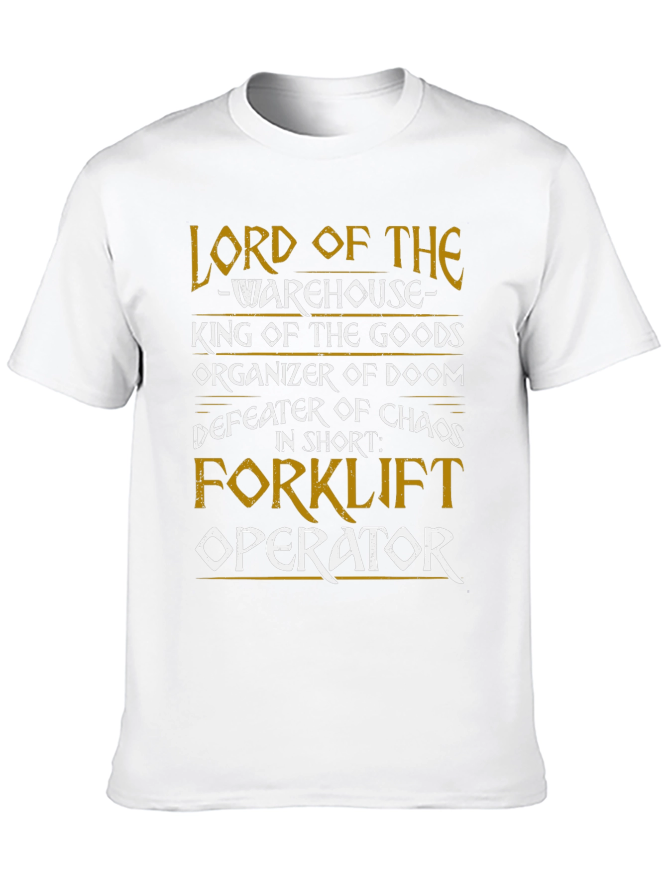 Black Lord of The Warehouse Forklift Operator T-Shirt view 10