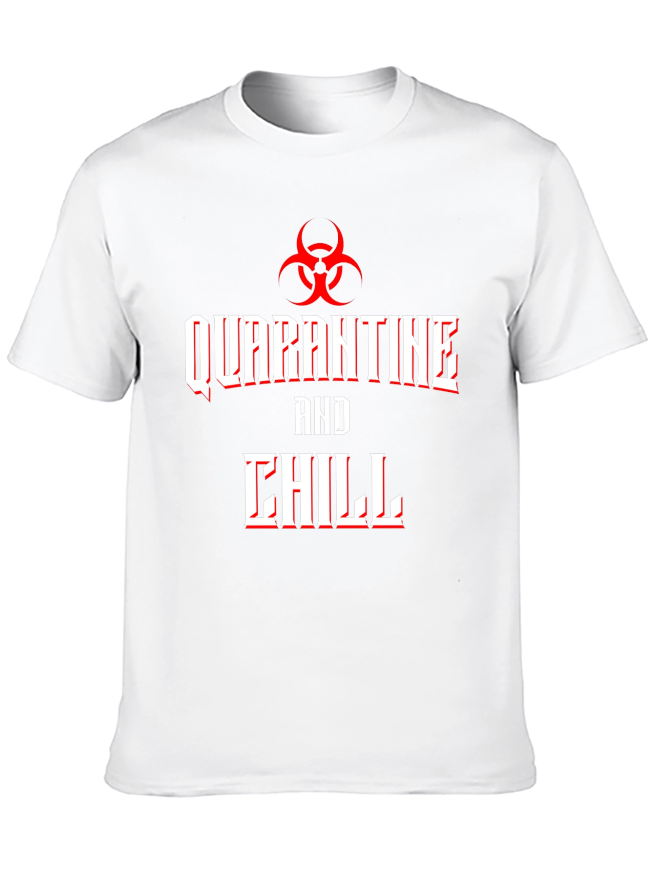 Black Quarantine and Chill Biohazard T-Shirt view 10