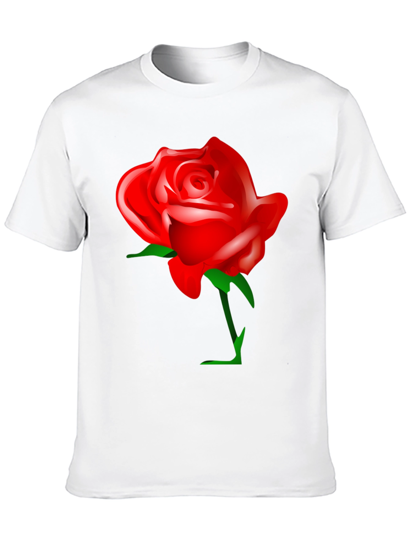 Black Bold Red Rose Graphic T-Shirt - Black Cotton Blend view 10