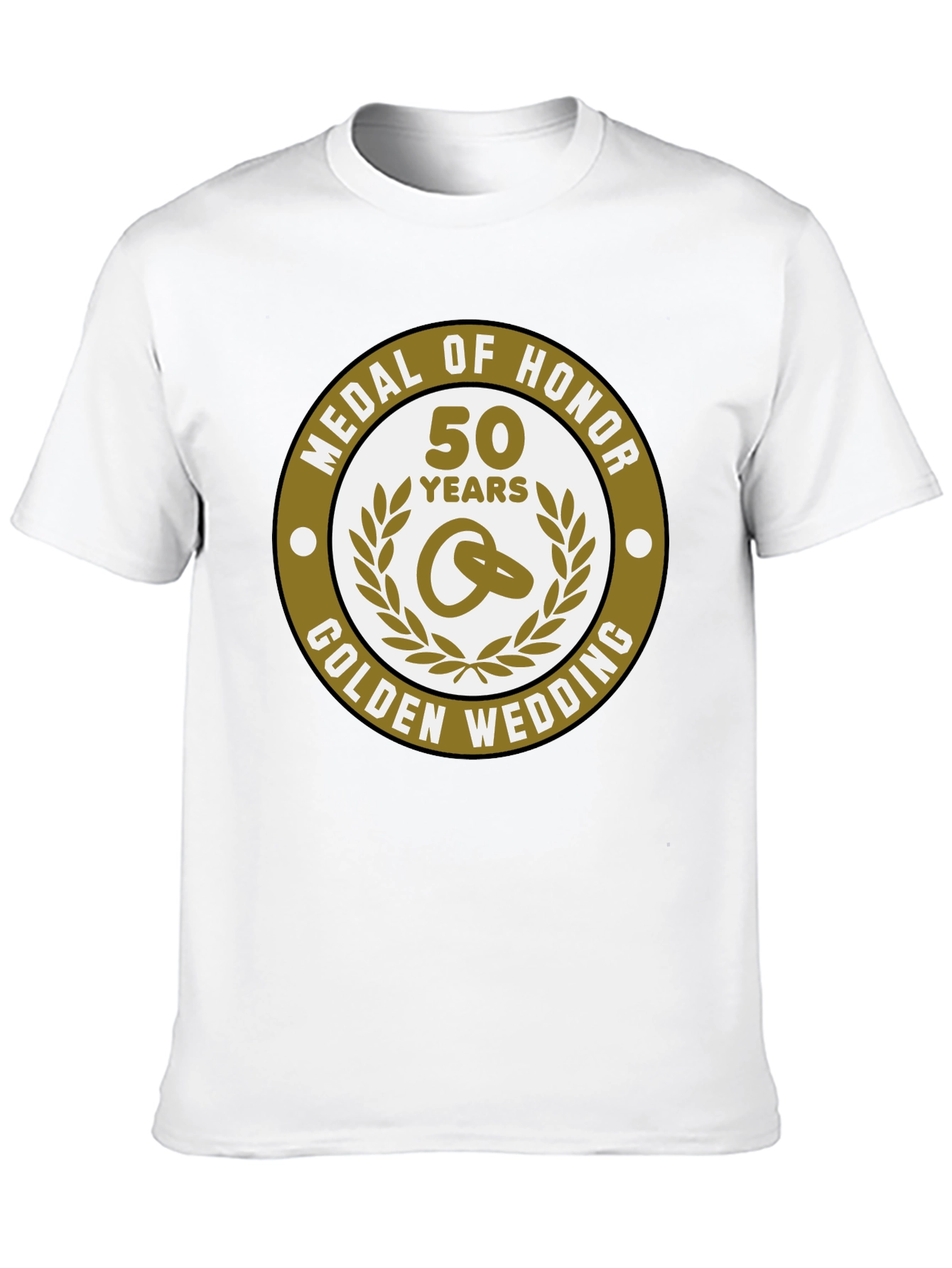 Black 50th Golden Wedding Anniversary Medal of Honor T-Shirt view 10