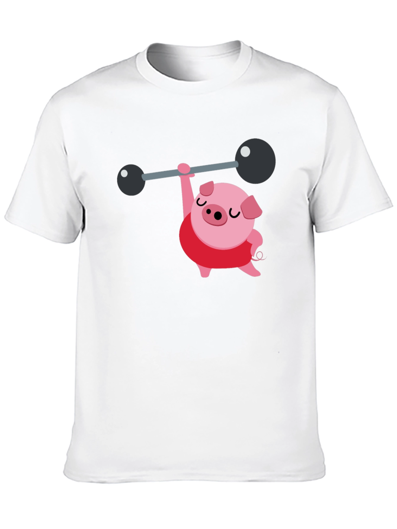 Black Weightlifting Pig Black T-Shirt view 10