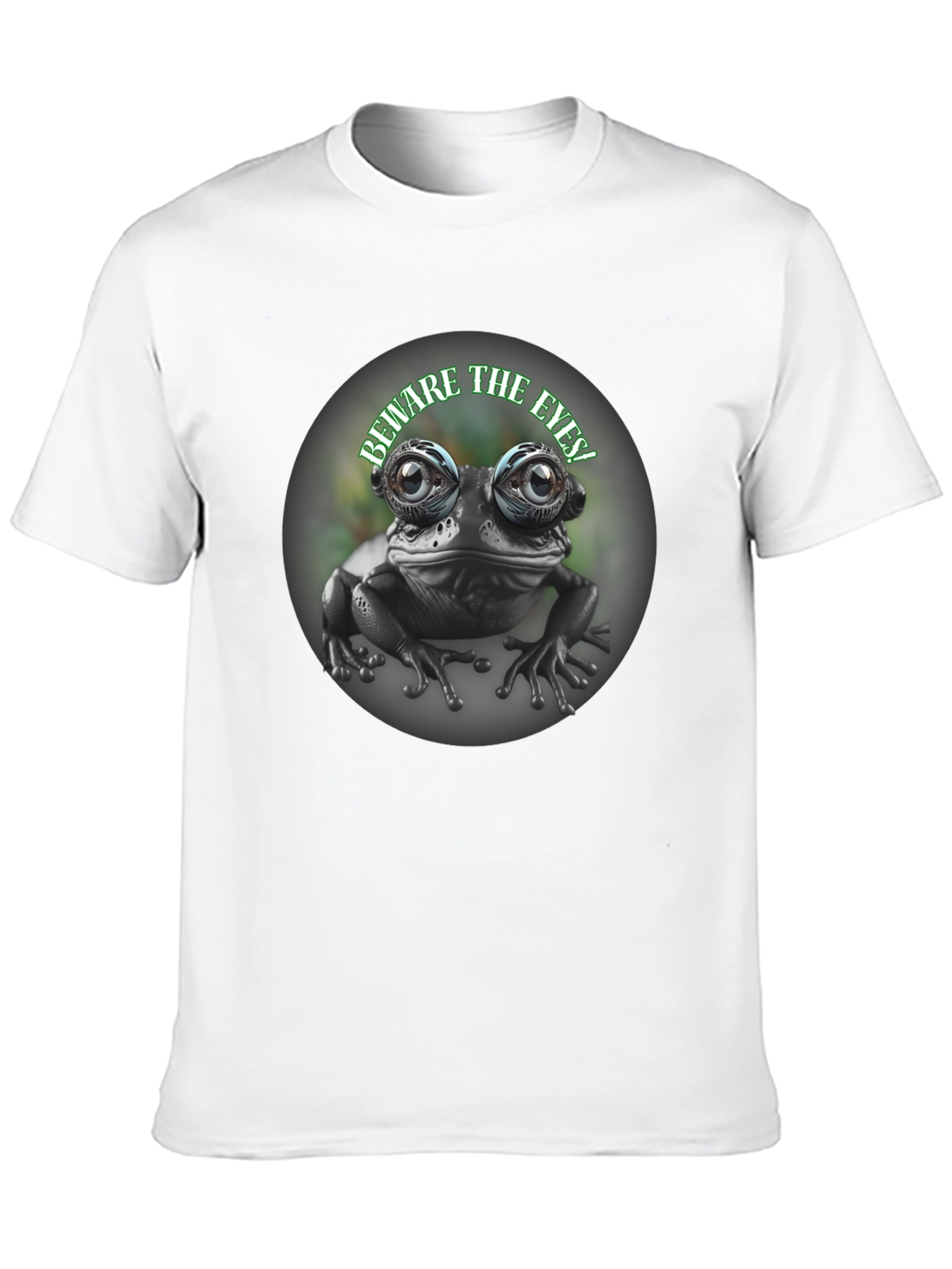 Black Beware The Eyes Frog Graphic Tee - Black view 10