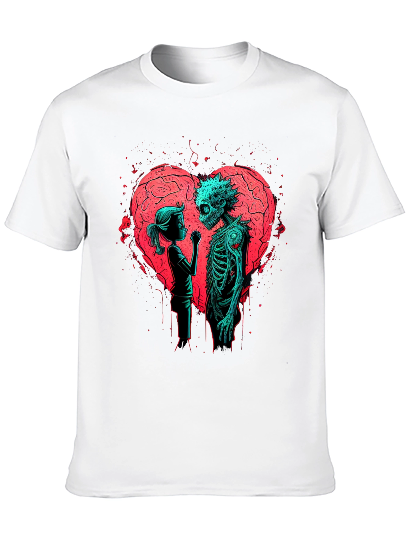 Black Zombie Love Graphic T-Shirt - Halloween, Spooky Season view 10
