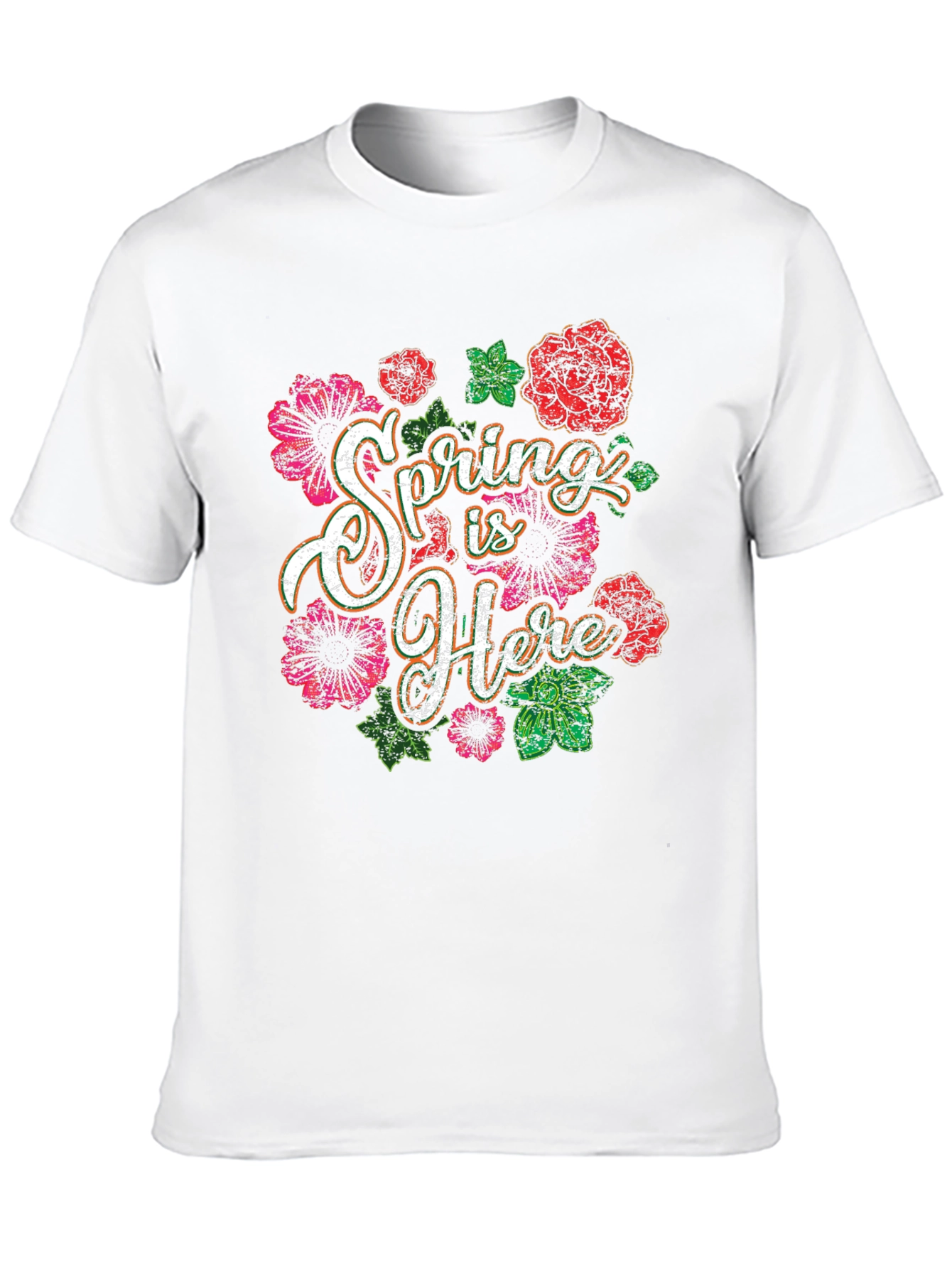 Black Spring Is Here Floral Graphic Tee view 10