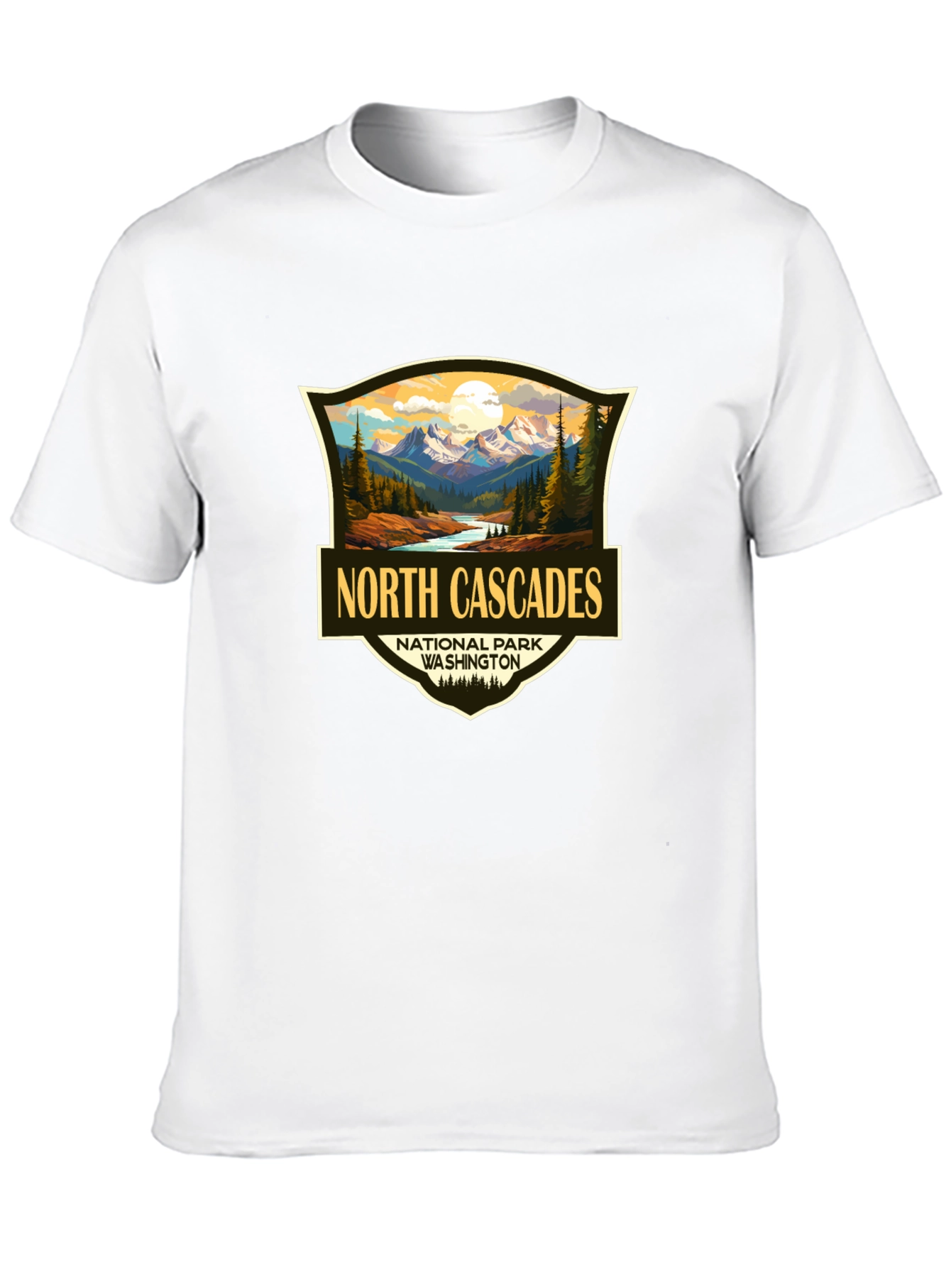 Black North Cascades National Park T-Shirt view 10