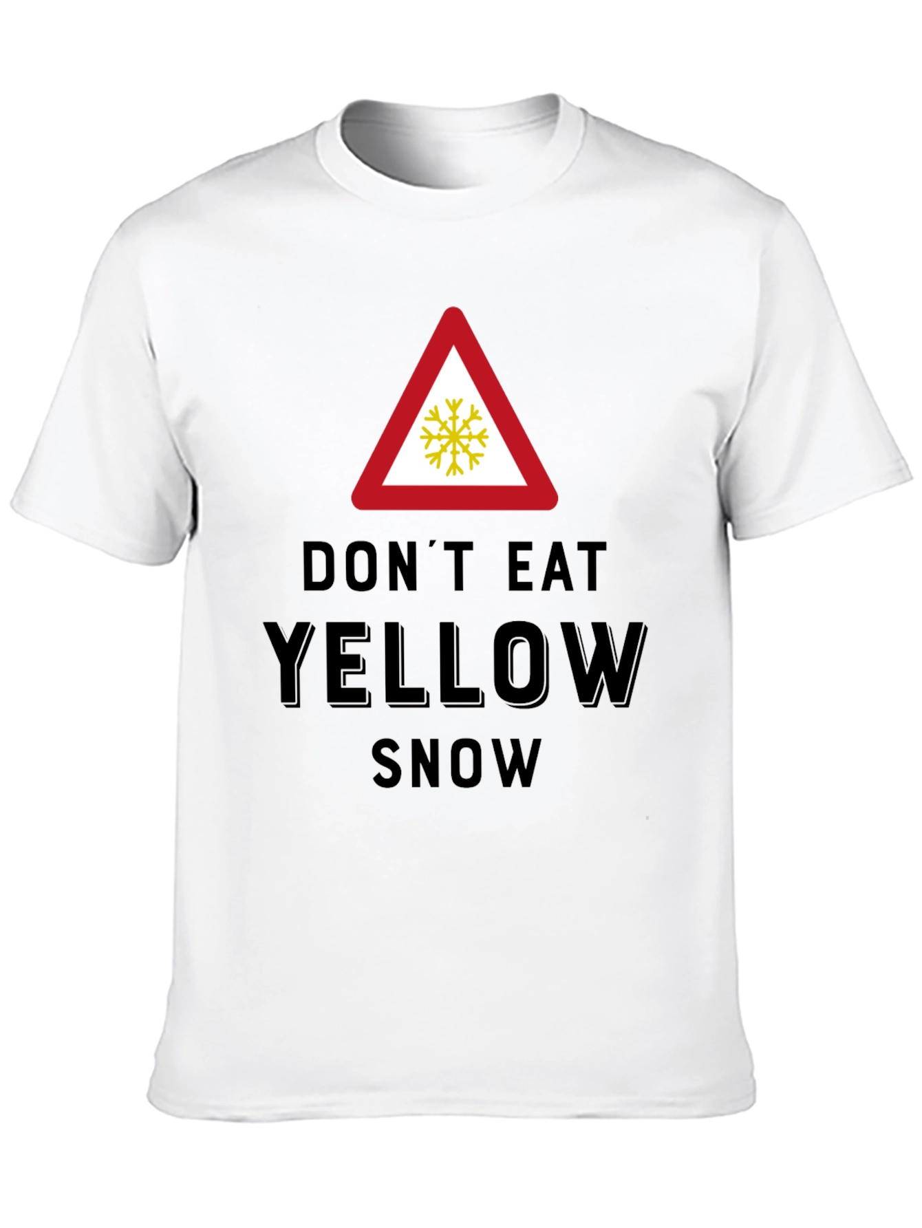 Black Don't Eat Yellow Snow Novelty Graphic T-Shirt view 10