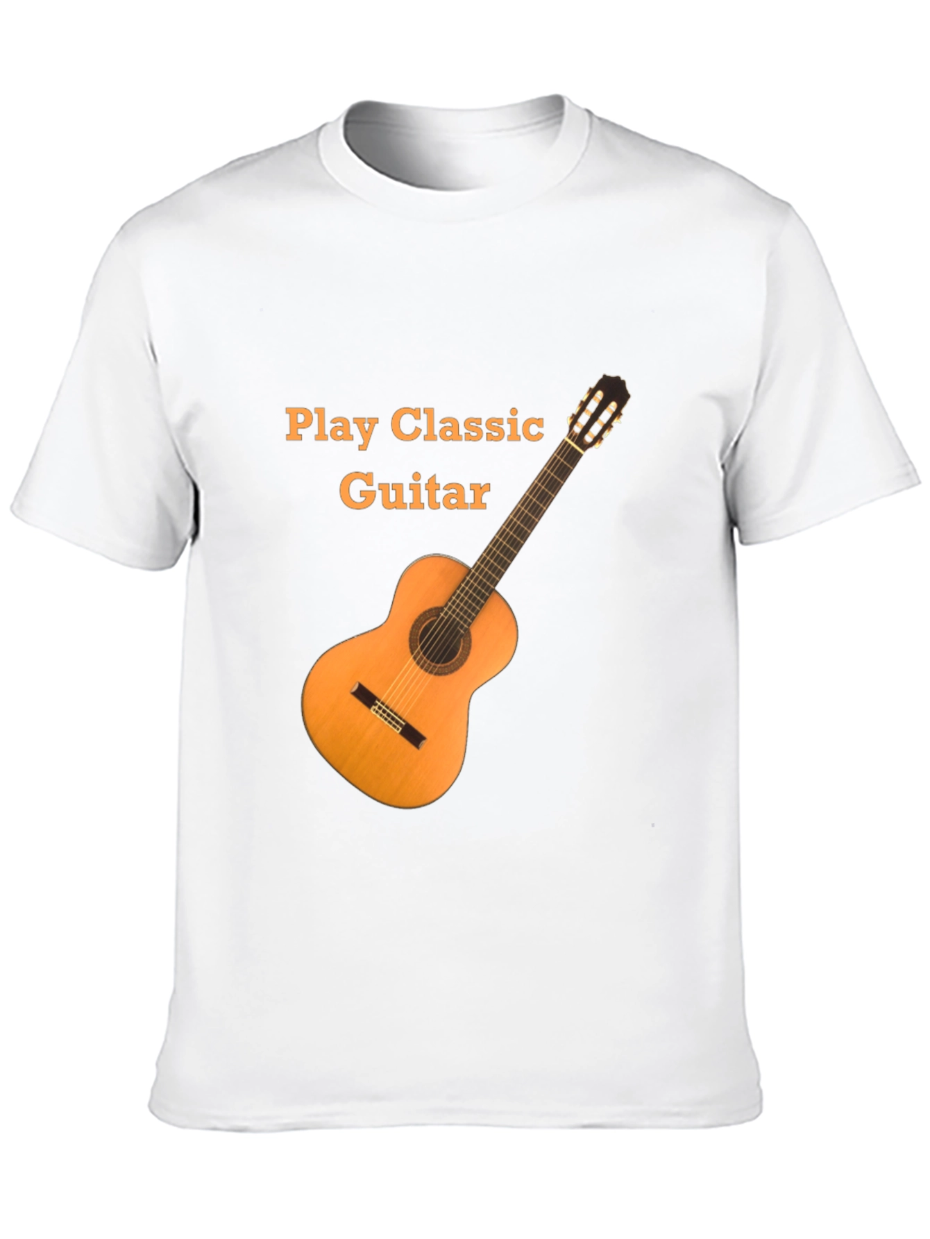 Black Classic Guitar T-Shirt - Play Classic Guitar Design view 10