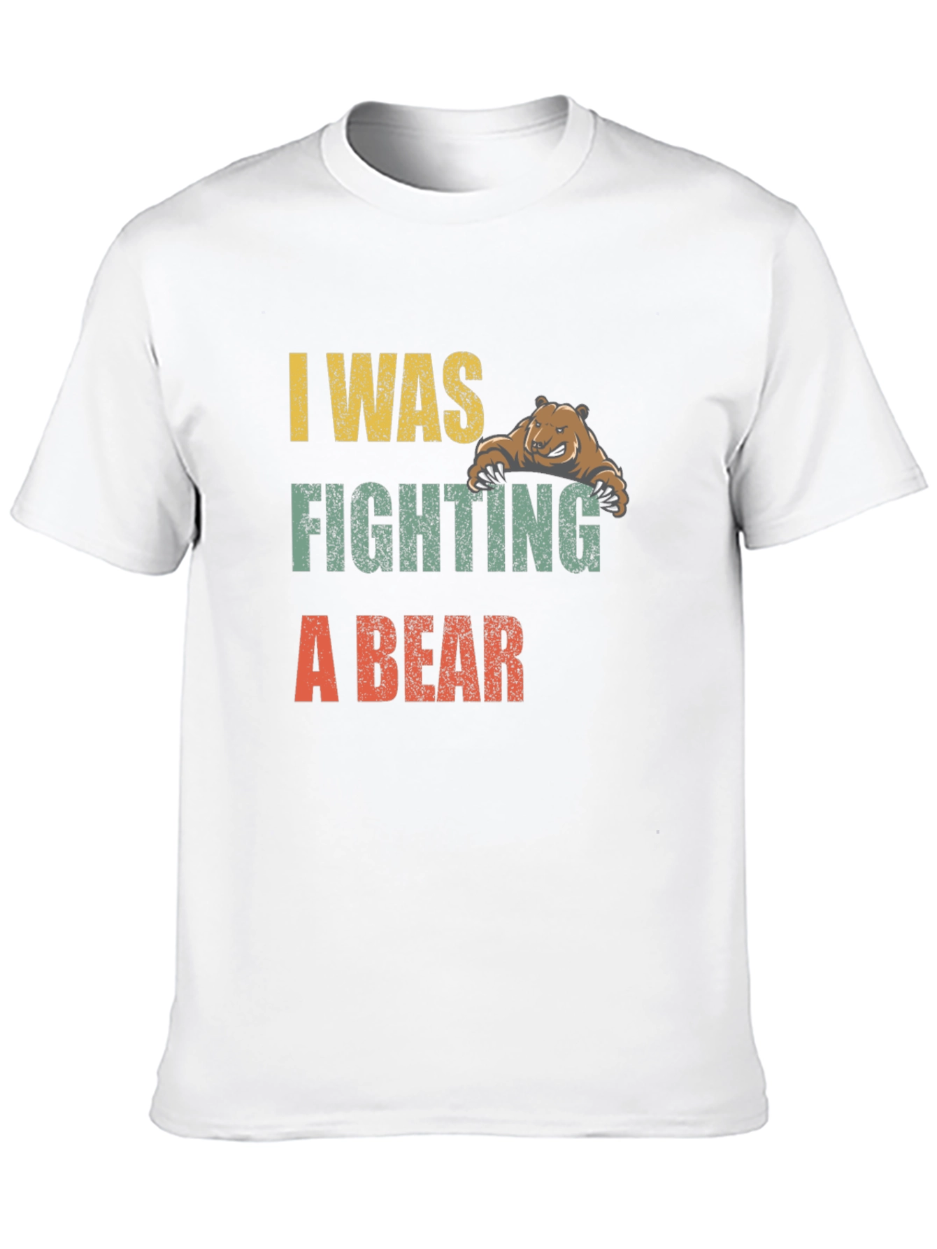 Black I Was Fighting A Bear Graphic T-Shirt view 10