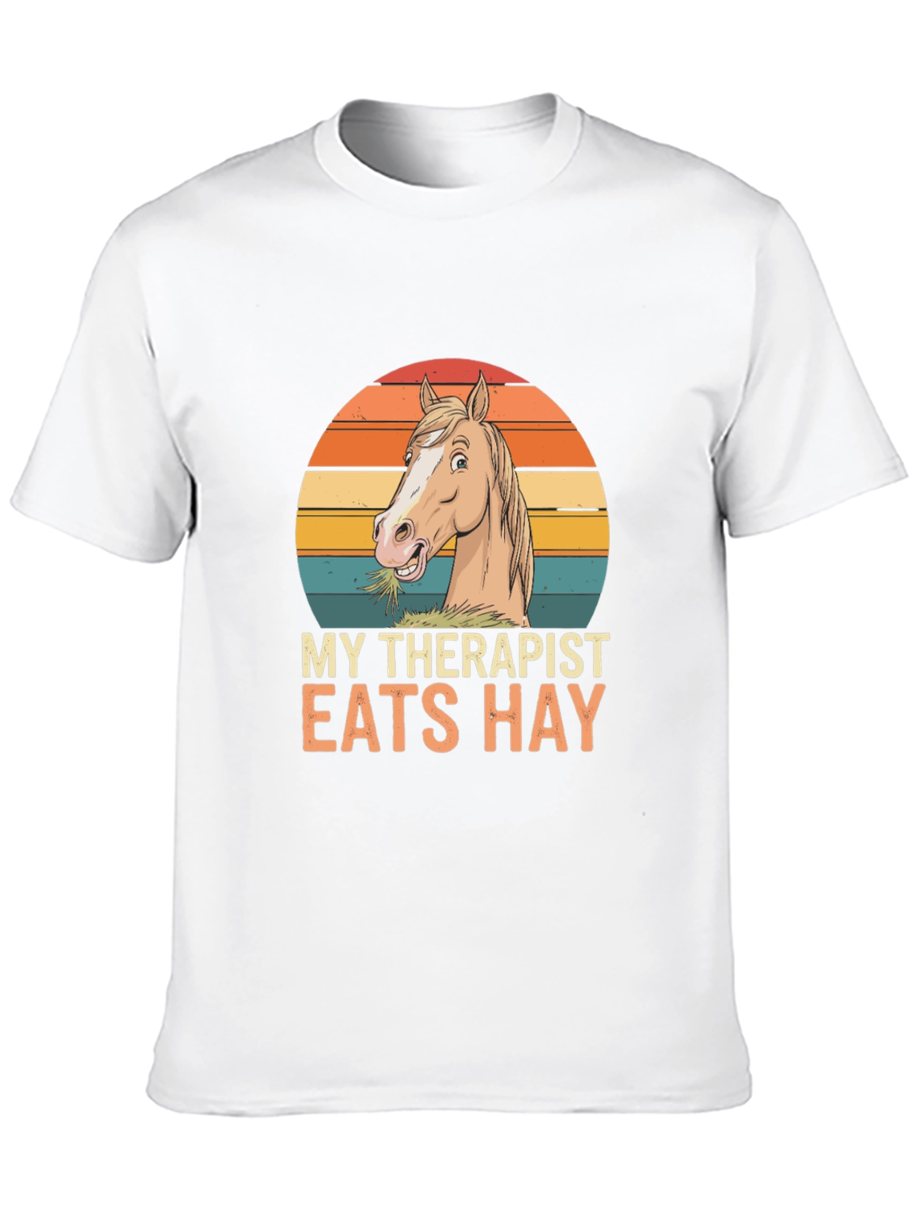 Black My Therapist Eats Hay T-Shirt - Horse Lover Tee view 10