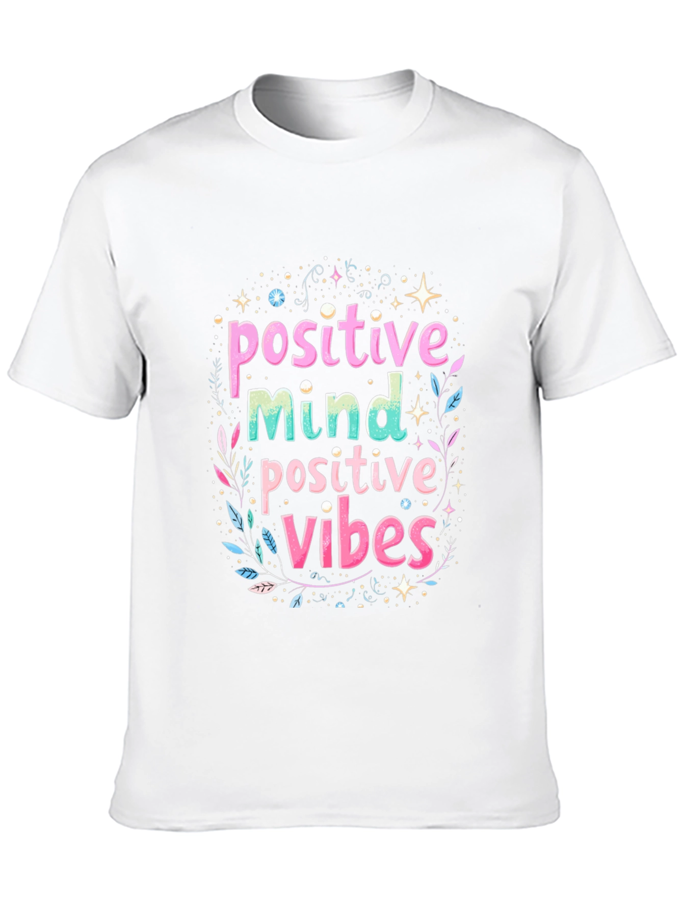 Black Positive Mind Positive Vibes Black Tee view 10