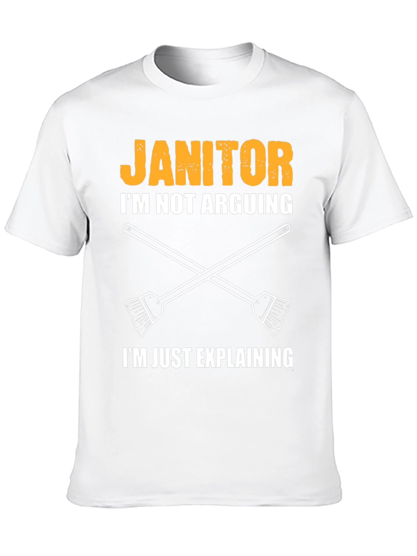 Black Janitor Explaining T-Shirt - Funny Cleaning Crew Apparel view 10