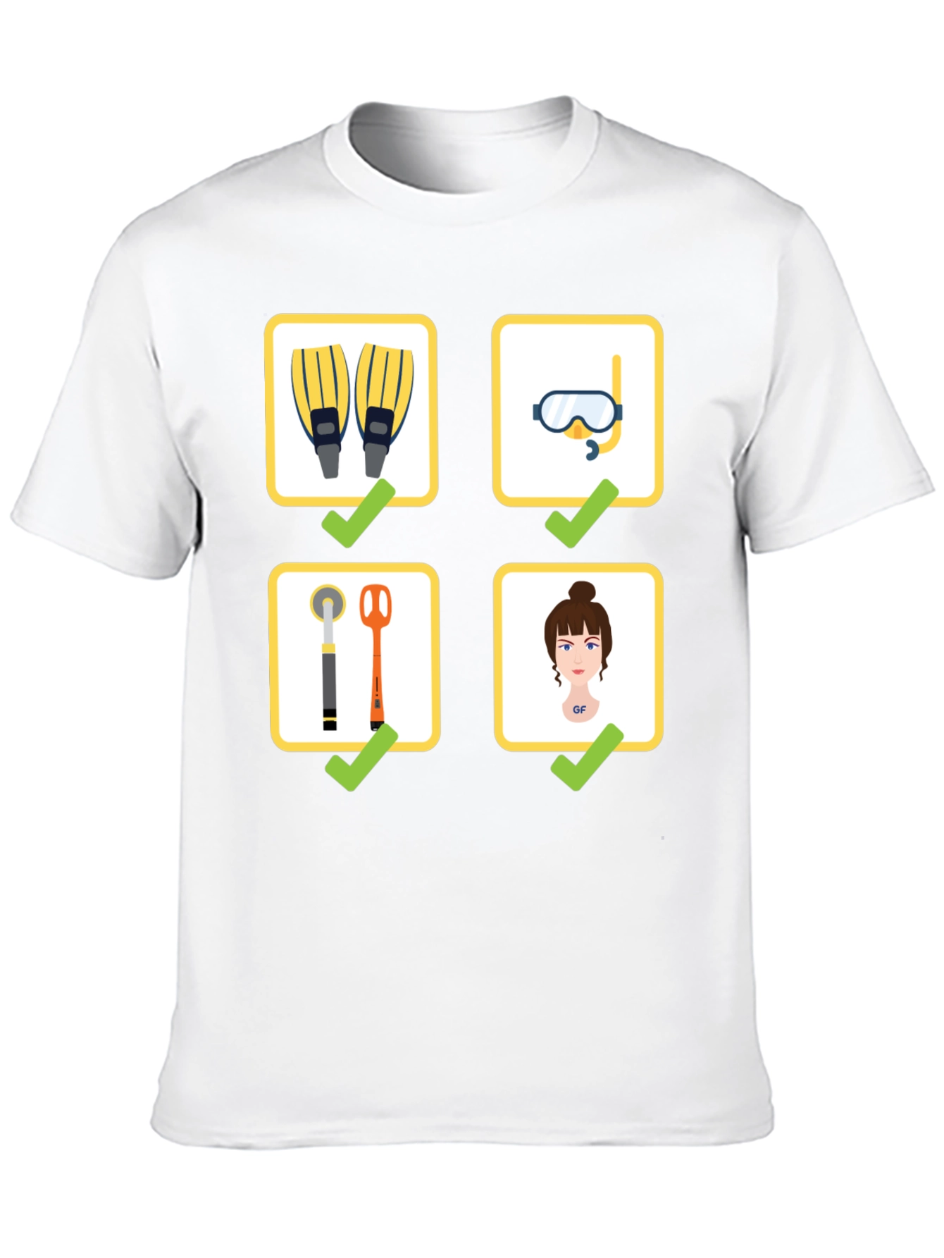 Black Diving Checklist T-Shirt - Dive Essentials Tee view 10